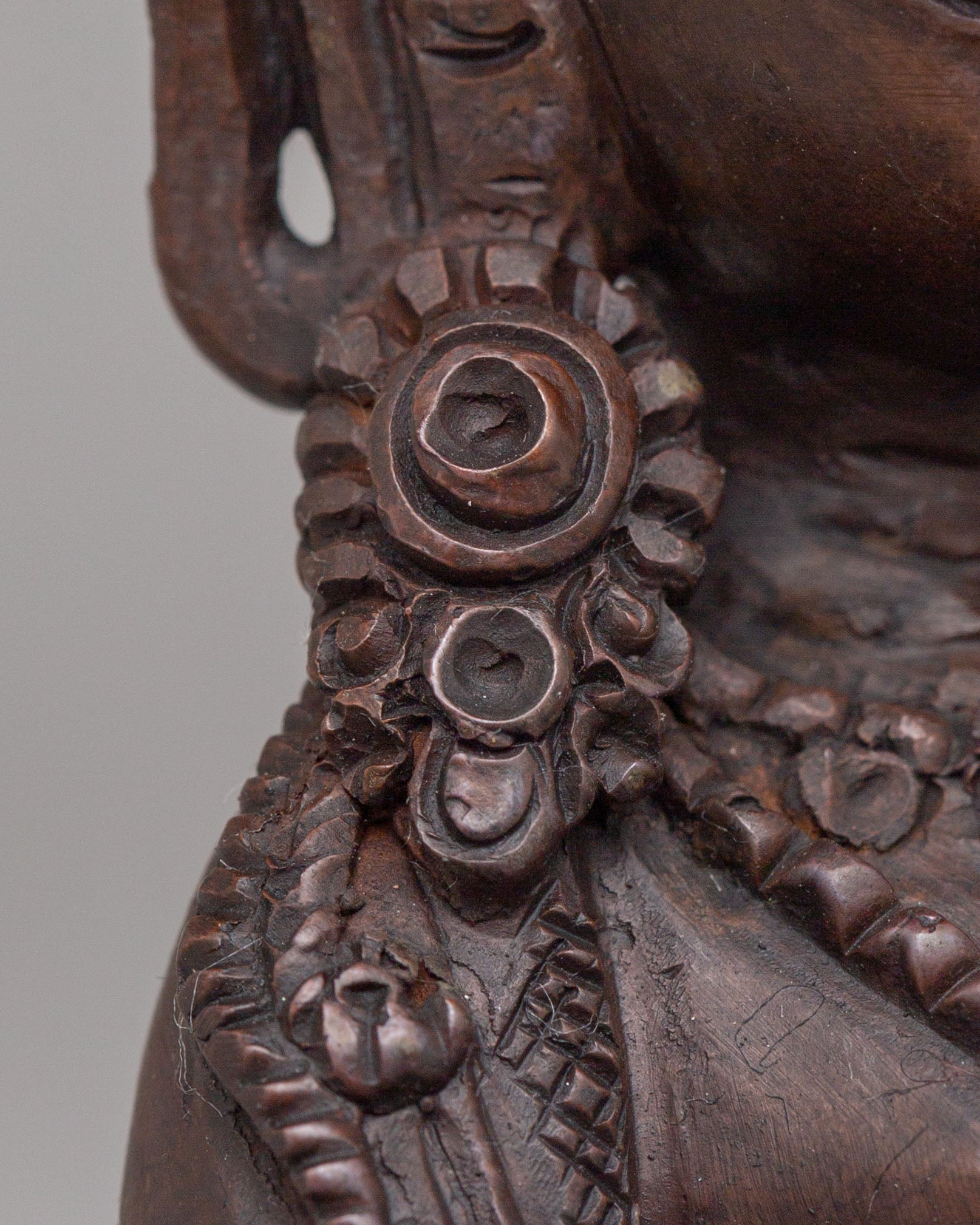 Traditional Saraswati Devi Statue | Oxidized Copper Idol for Meditation