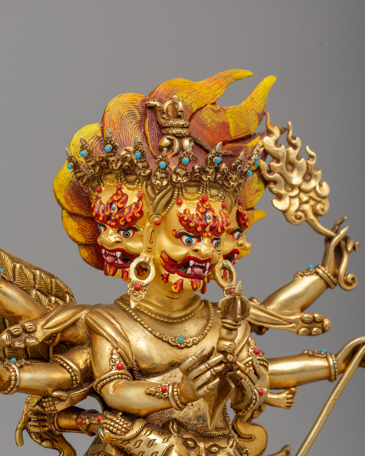 Handmade Altar Vajrakilaya Statue | Wrathful Tibetan Buddhist Deity
