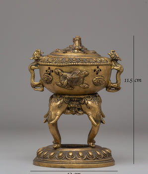 Handmade Incense Burner for Ritual Use | Decorative Brass Incense Holder