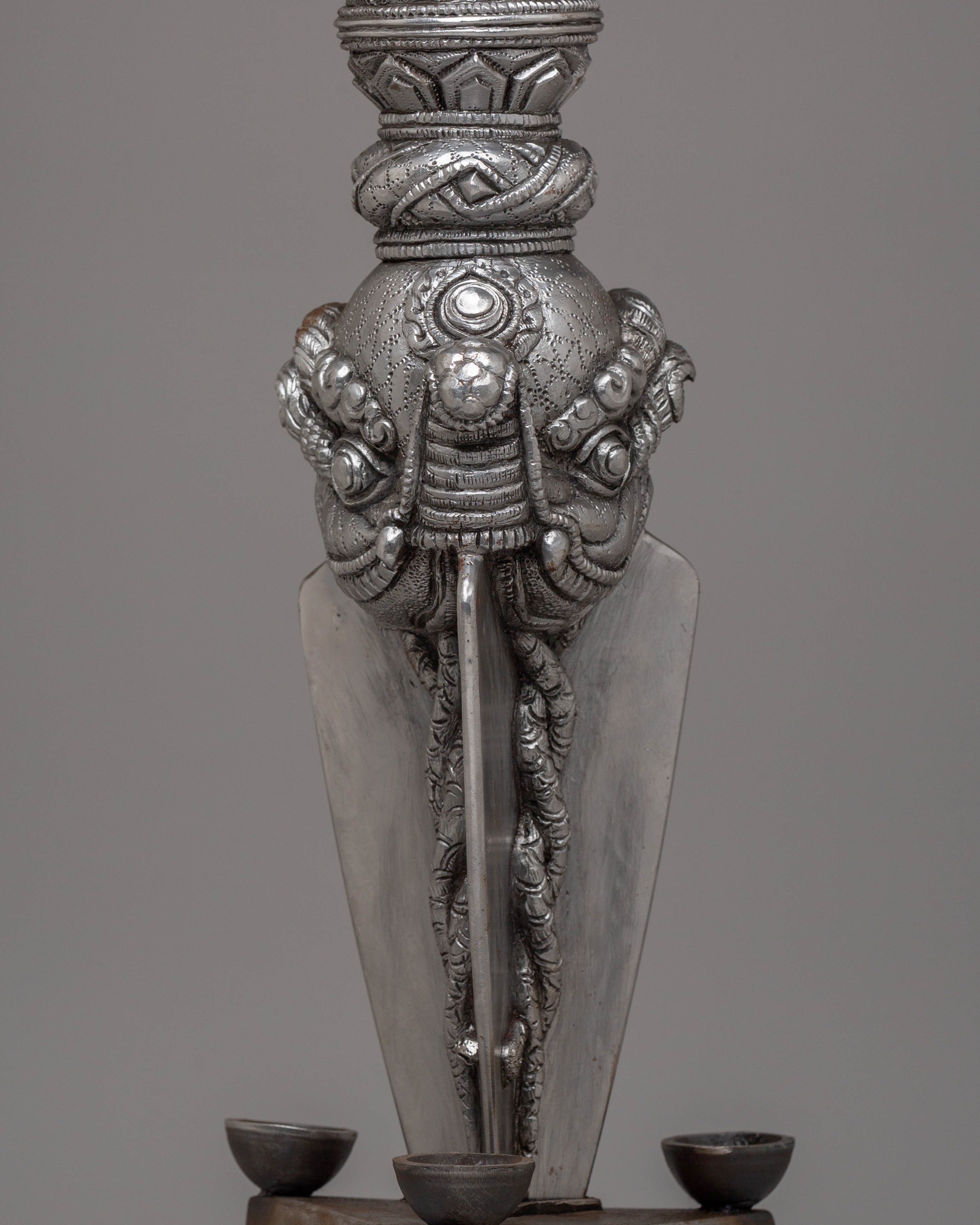Iron Phurba for Buddhist Ceremonies |Tibetan Ritual Tool with Acrylic Color