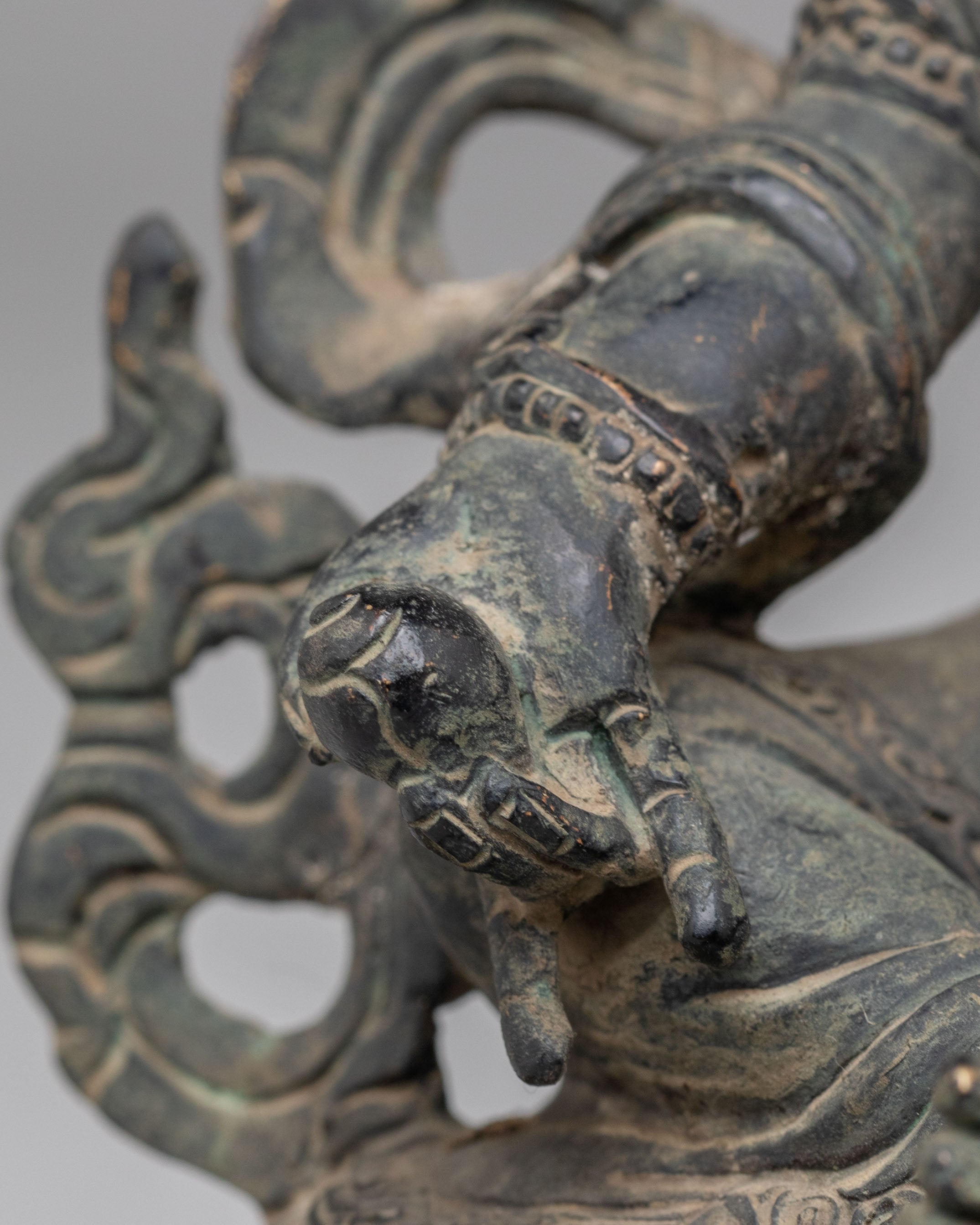 Handcrafted Himalayan Dzambhala Statue | Traditional Buddhist Art