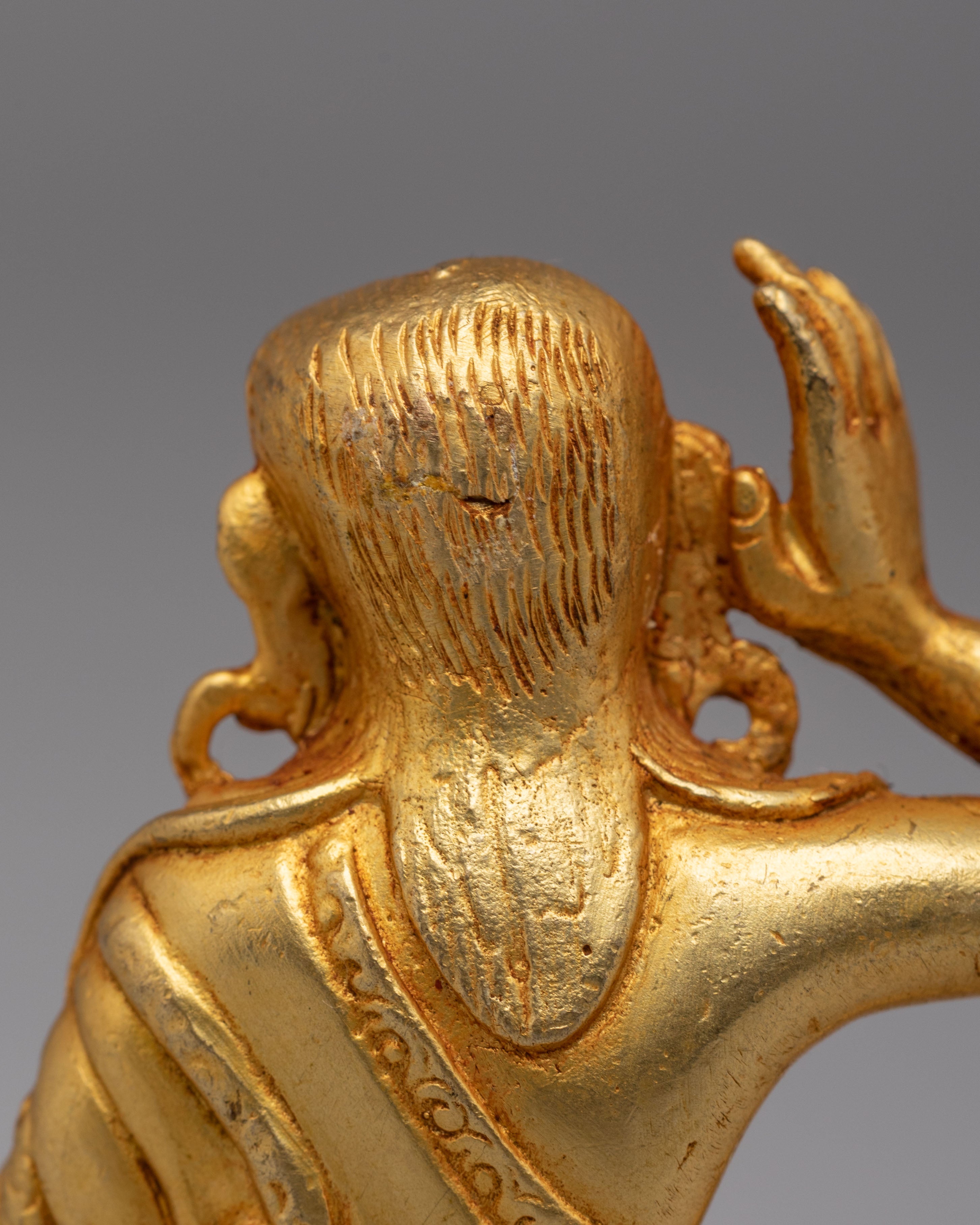 Sacred Tibetan Milarepa Sculpture | Tibetan Meditation Deity