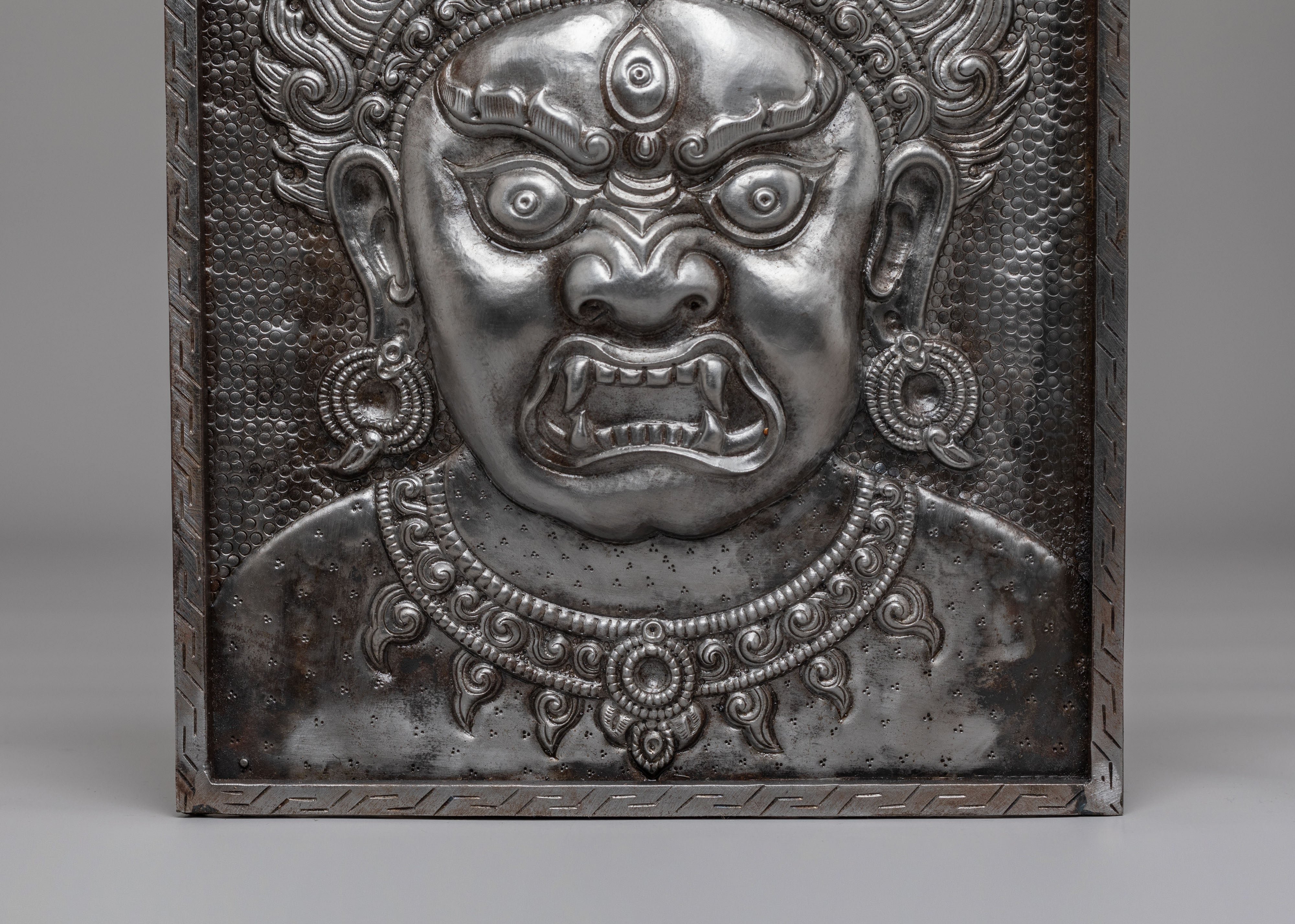 Sacred Himalayan Mahakala Wall Hanging | Buddhist Protector Deity