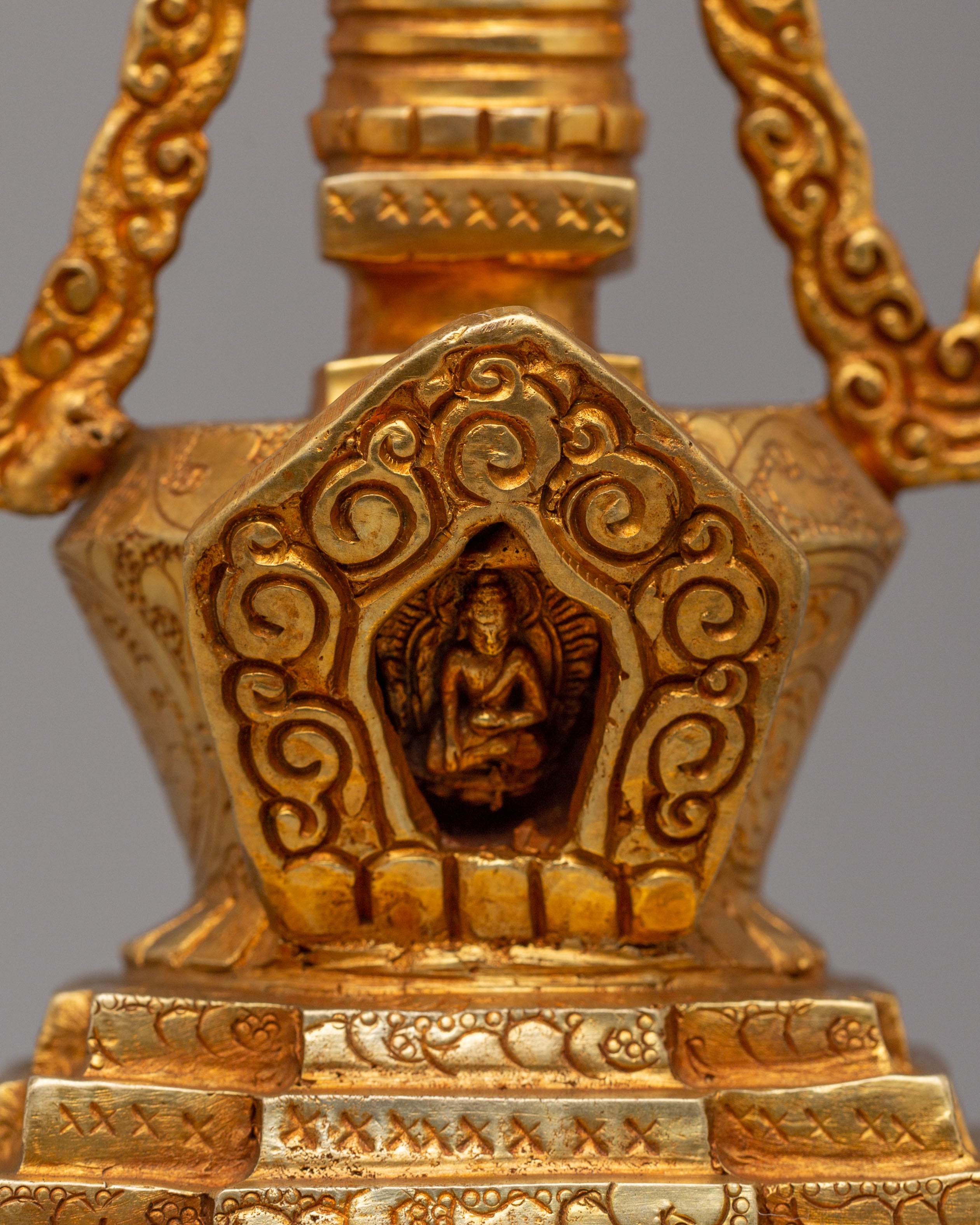 Great Miracles Stupa | Gold-Plated Copper Tibetan Art