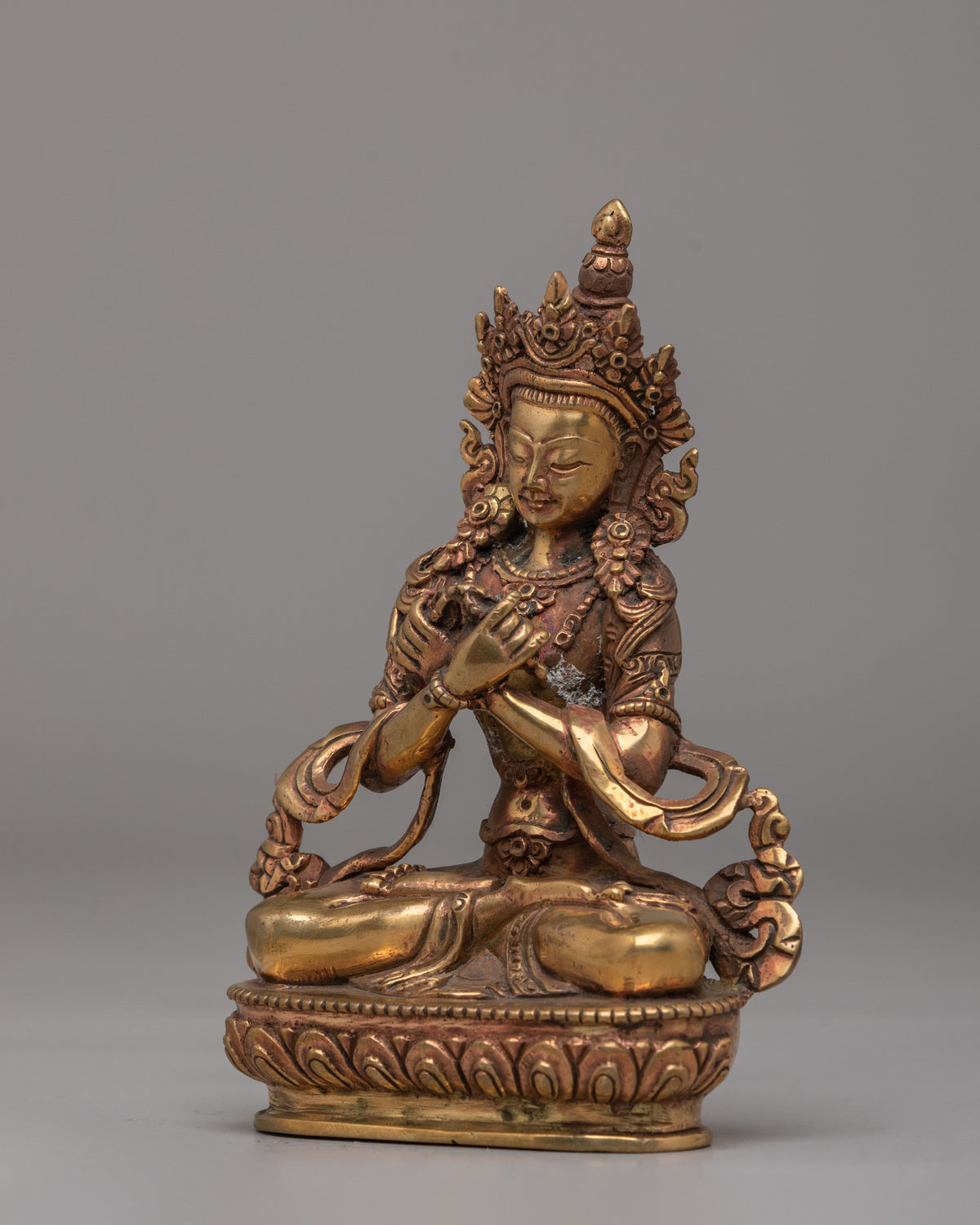 Tibetan Vajradhara Deity Statue | Copper Body Figurine