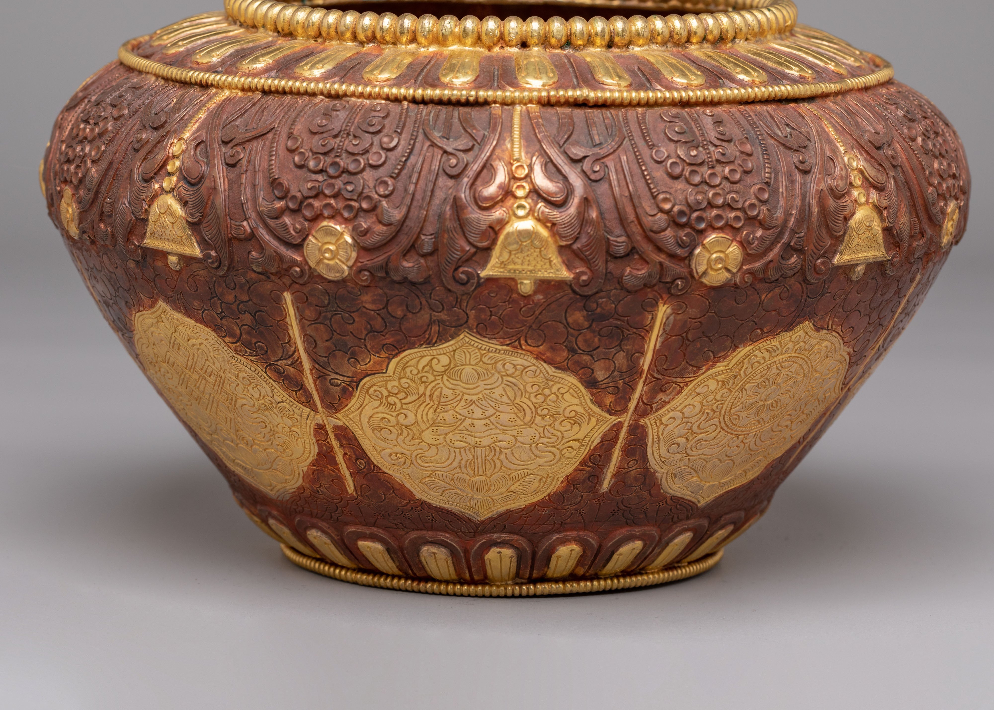 Sacred Buddhist Golpa Offering Bowl | Handcrafted Tibetan Ritual Vessel for Spiritual Practice
