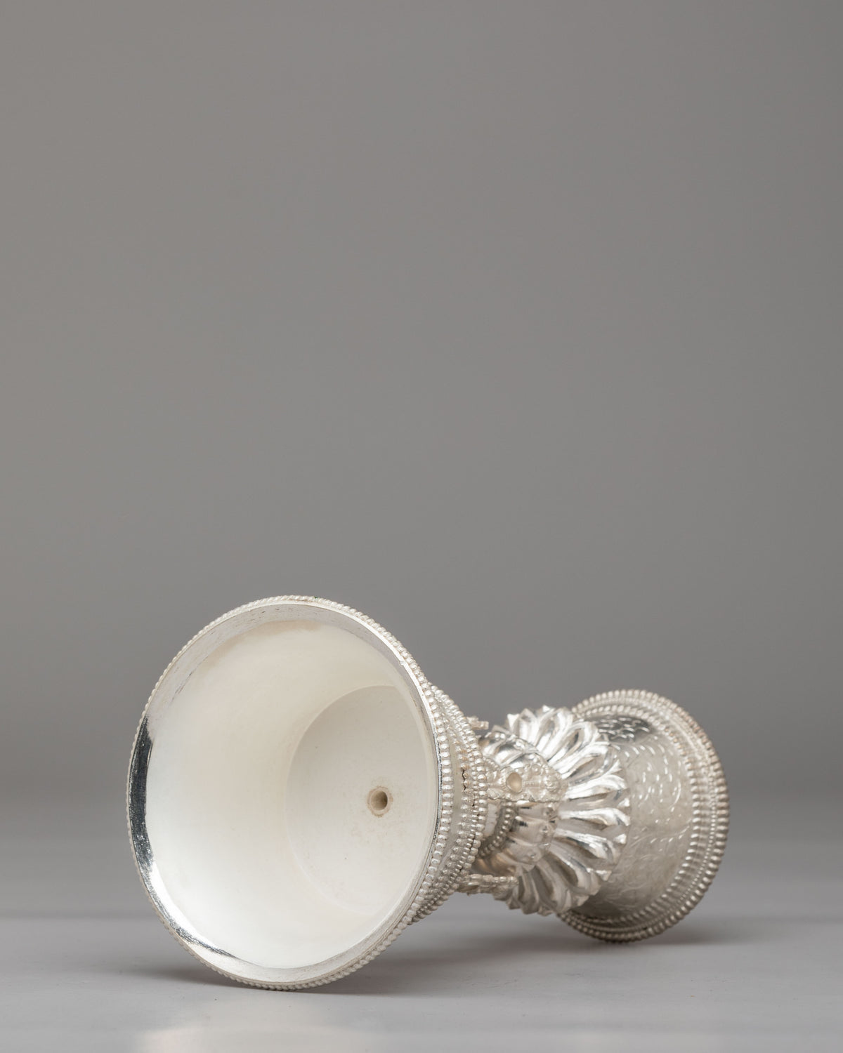 Himalayan Altar Butter Lamp Set | Silver Plated Buddhist Lamps