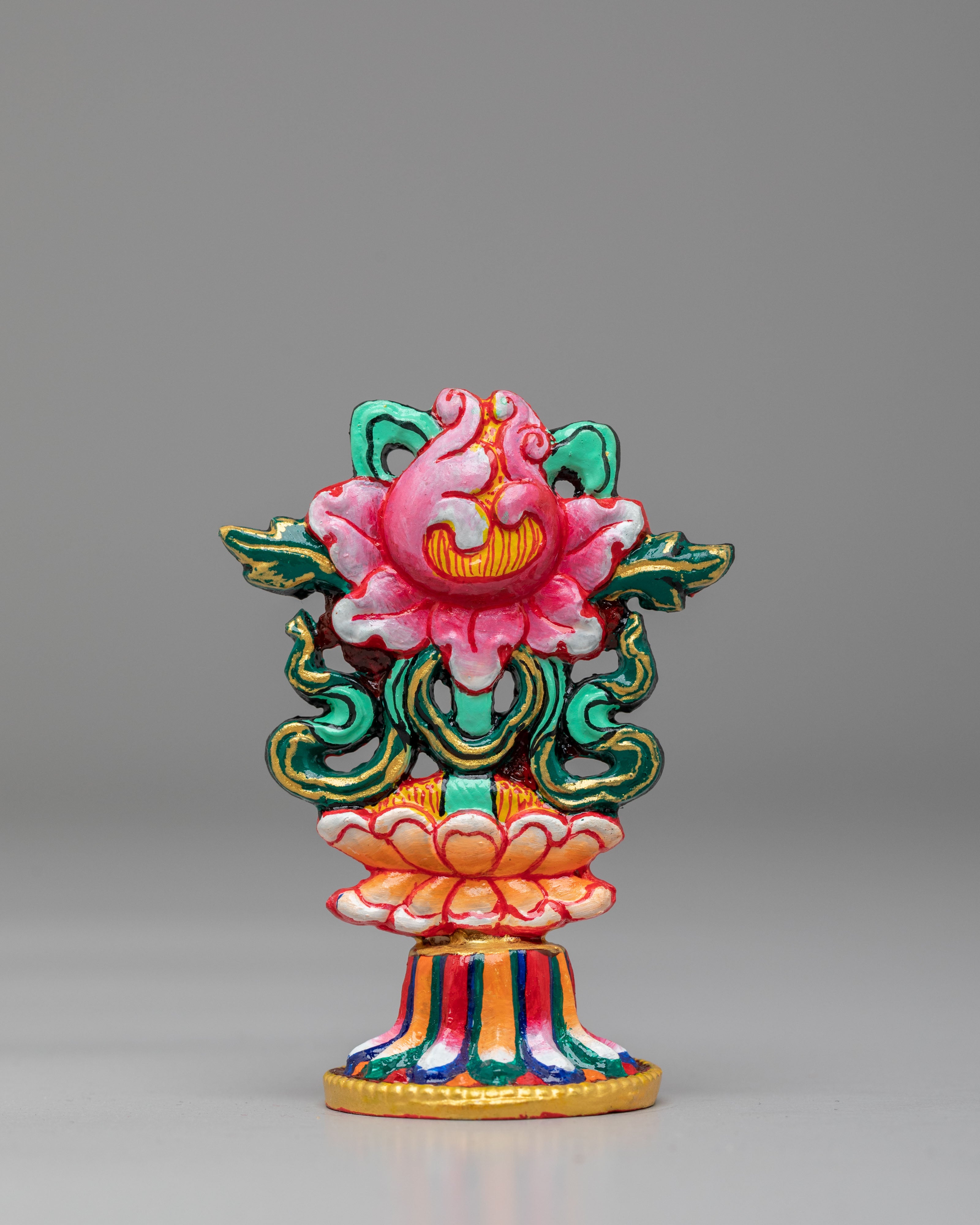 Ceremonial 8 Auspicious Symbols Sculpture | Gold & Acrylic Color