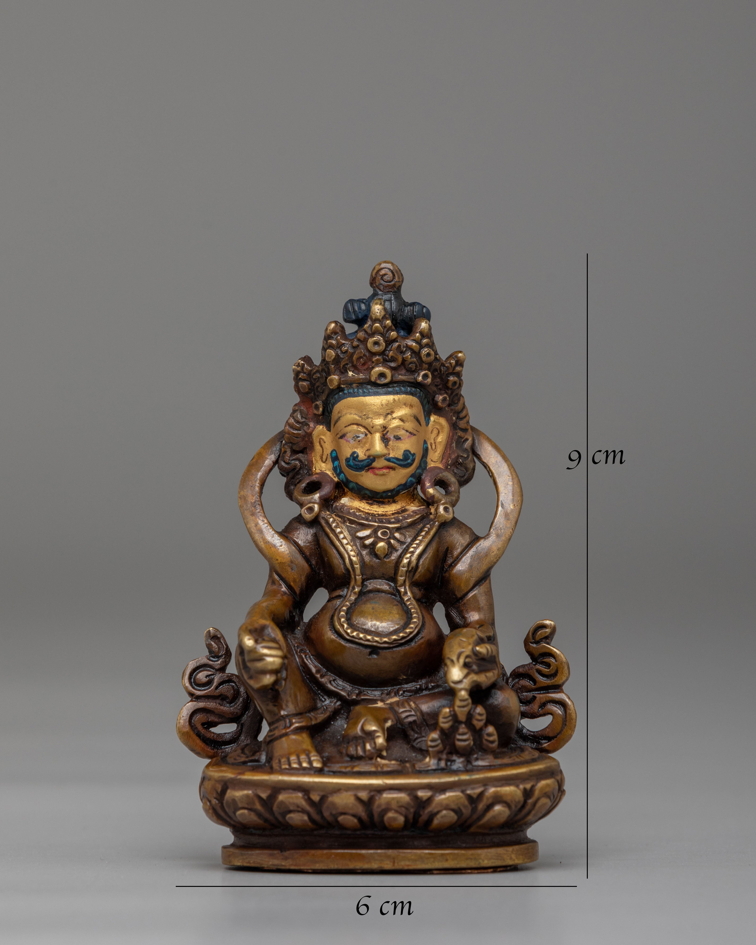 Dzambhala Meditation Wealth Deity Statue | Spiritual Decor for Prosperity