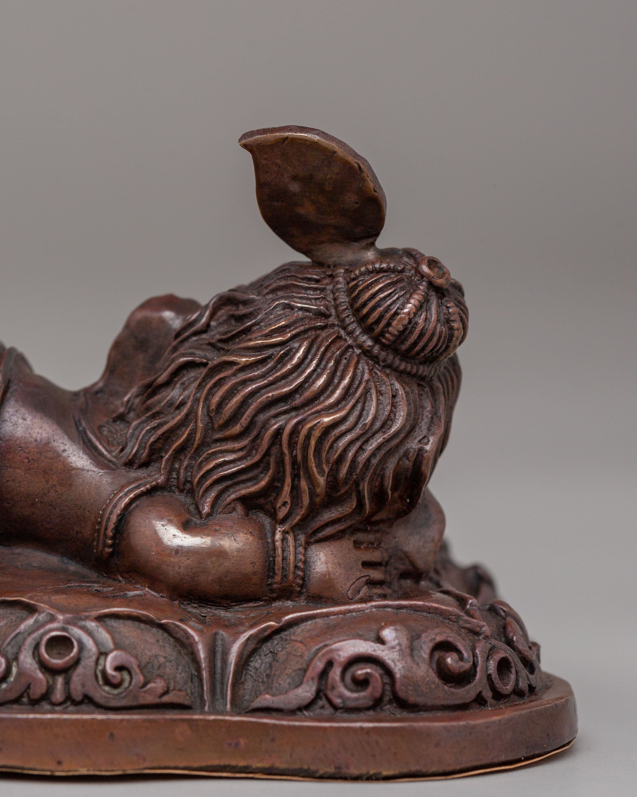 Himalayan Ganesha Deity Statue | Oxidized Copper Ganapati Sculpture