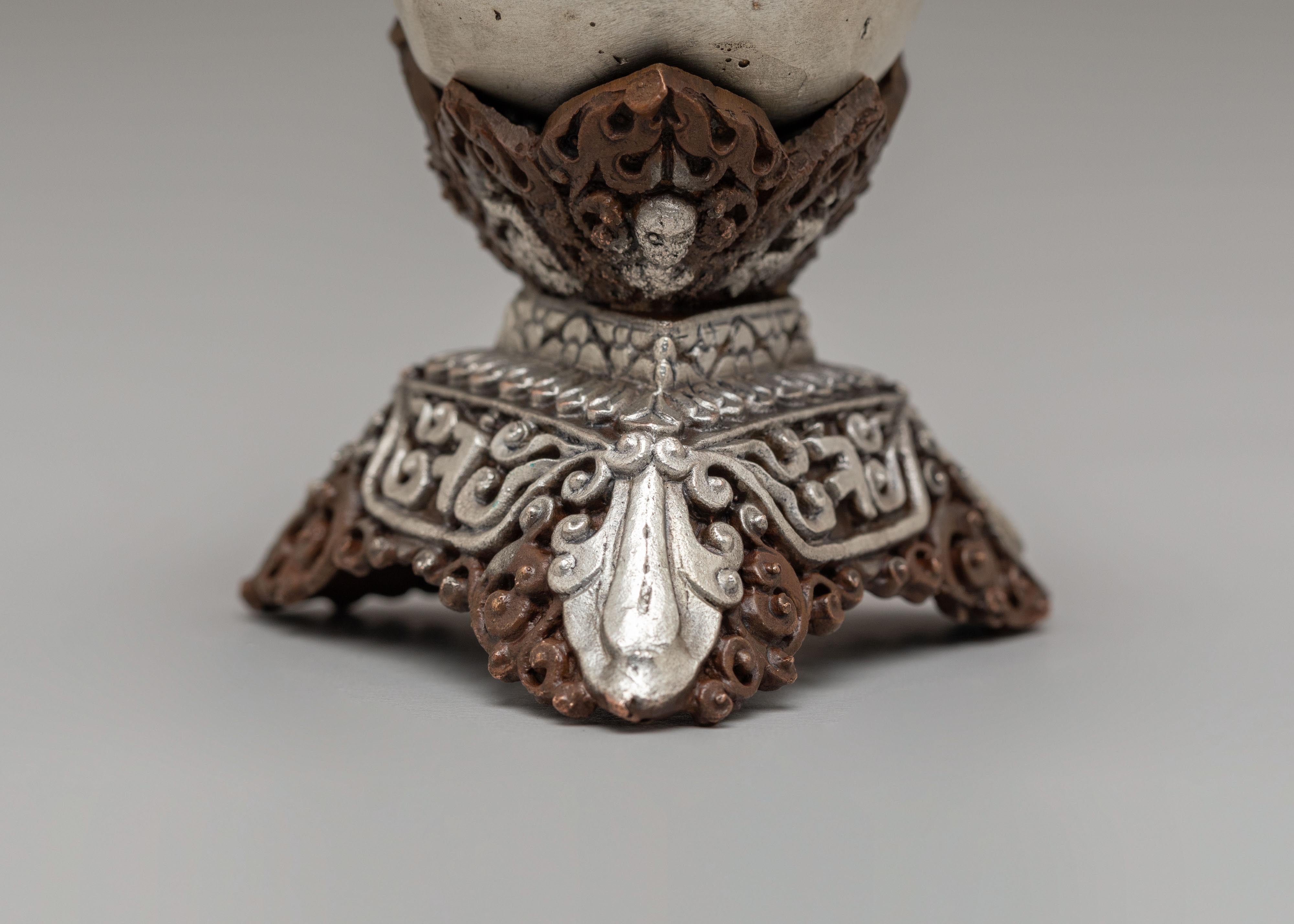 Tantric Buddhist Kapala | Vajrayana Altar Kapala Bowl