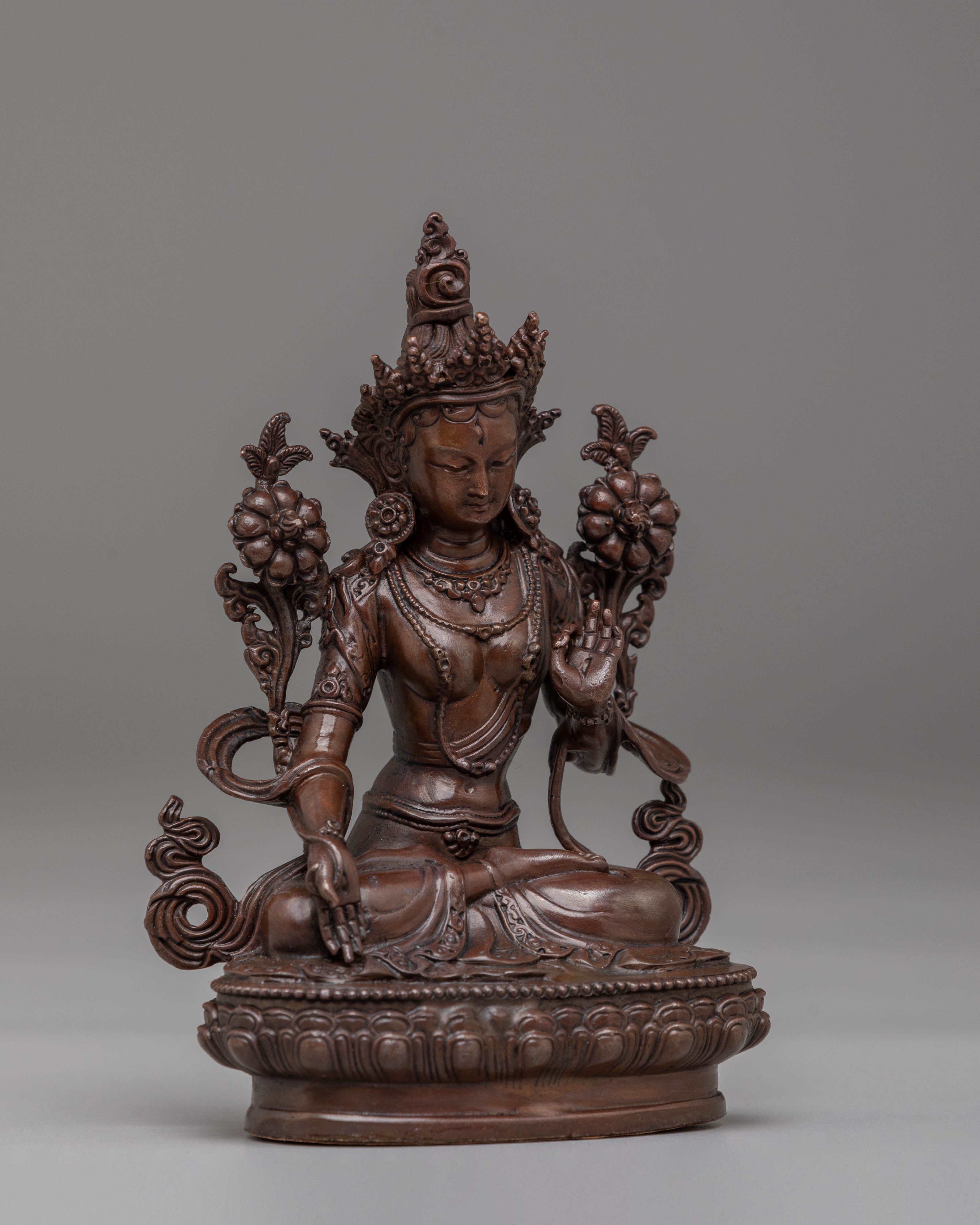 Spiritual Sita Tara Statue | White Tara Figurine for Altar