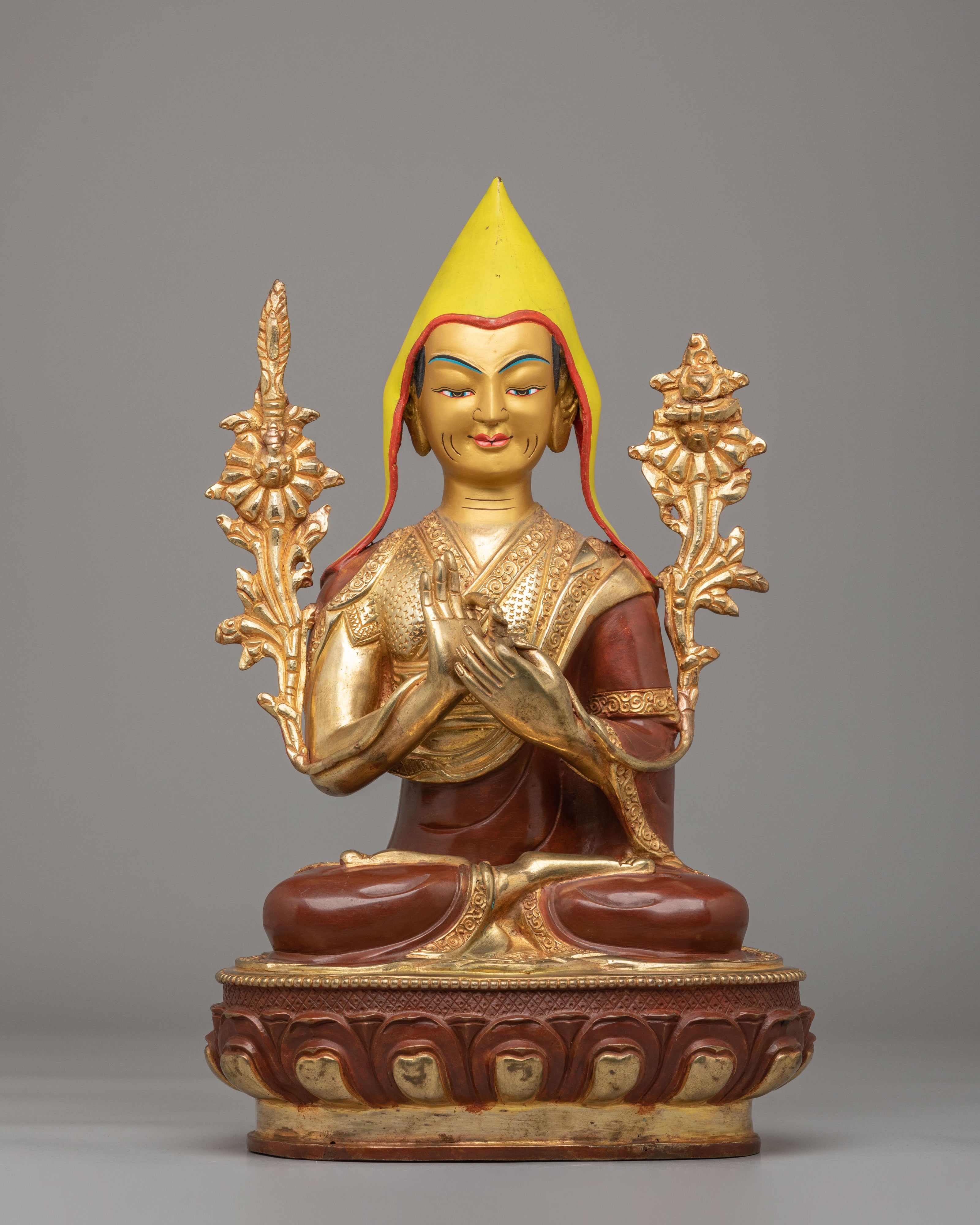 Sacred Tsongkhapa Set Statue | Spiritual Practice and Devotion