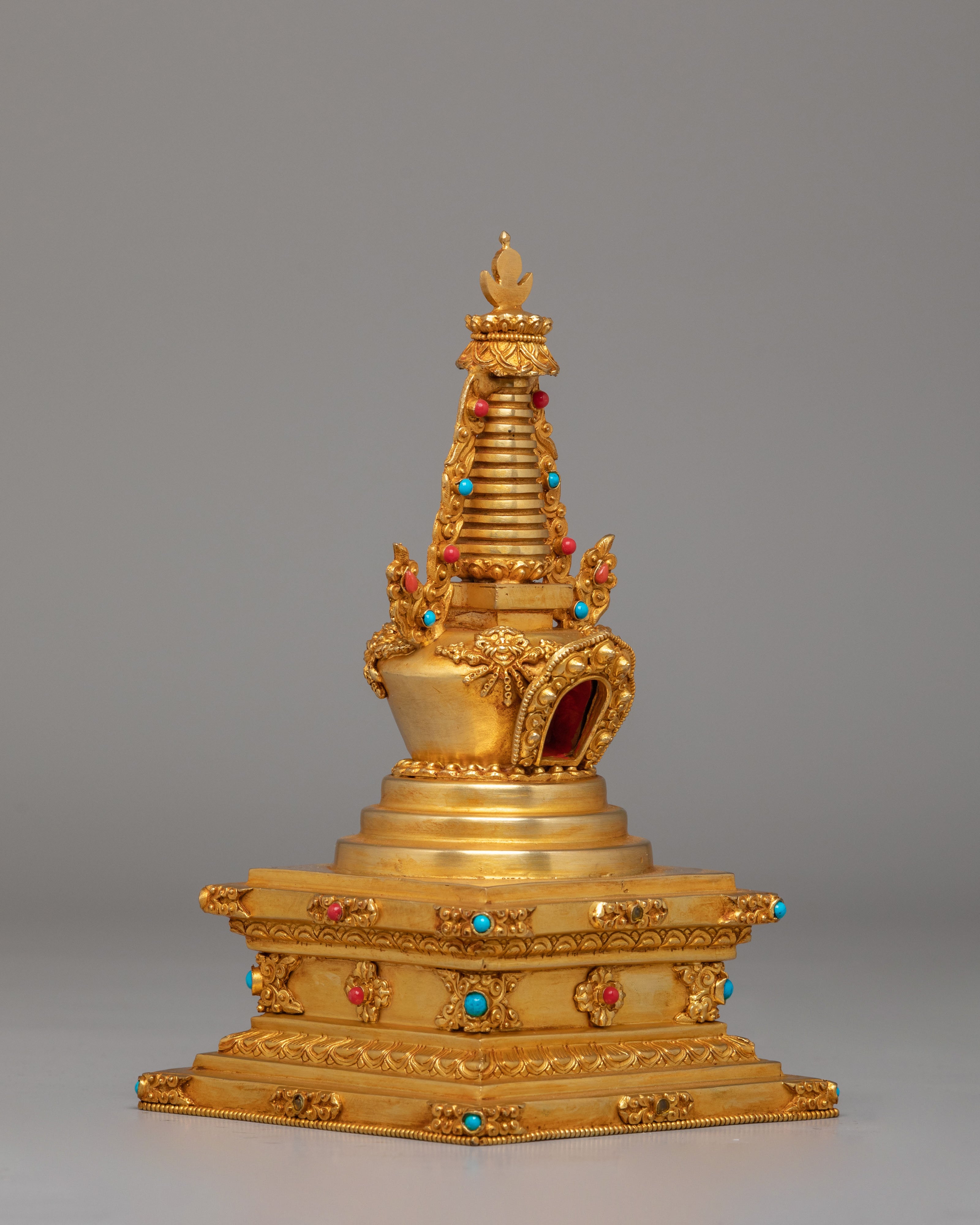 Buddhist Eight Stupa Collection Set | Sacred Ritual Artifact