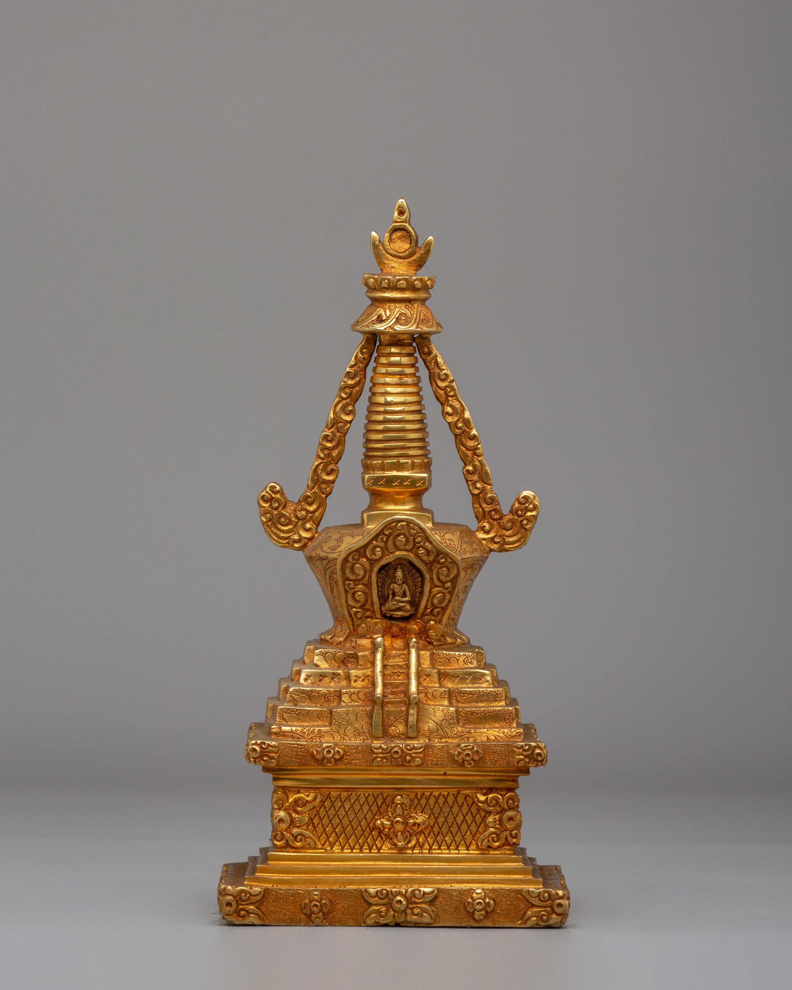 Eight Great Buddhist Stupa Set | Himalayan Chorten Set for Altar