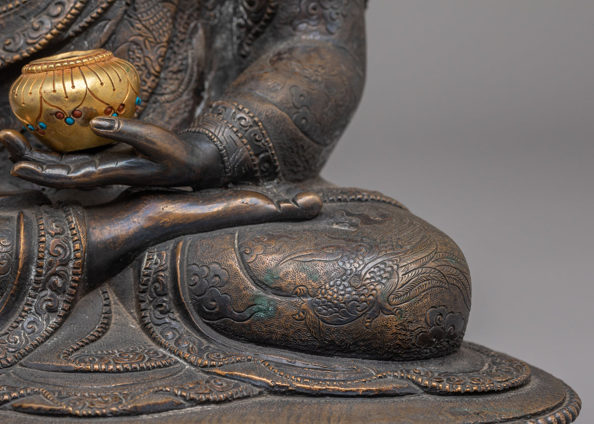 Traditional Himalayan Shakyamuni Buddha Figure | Artwork for Spiritual Decor