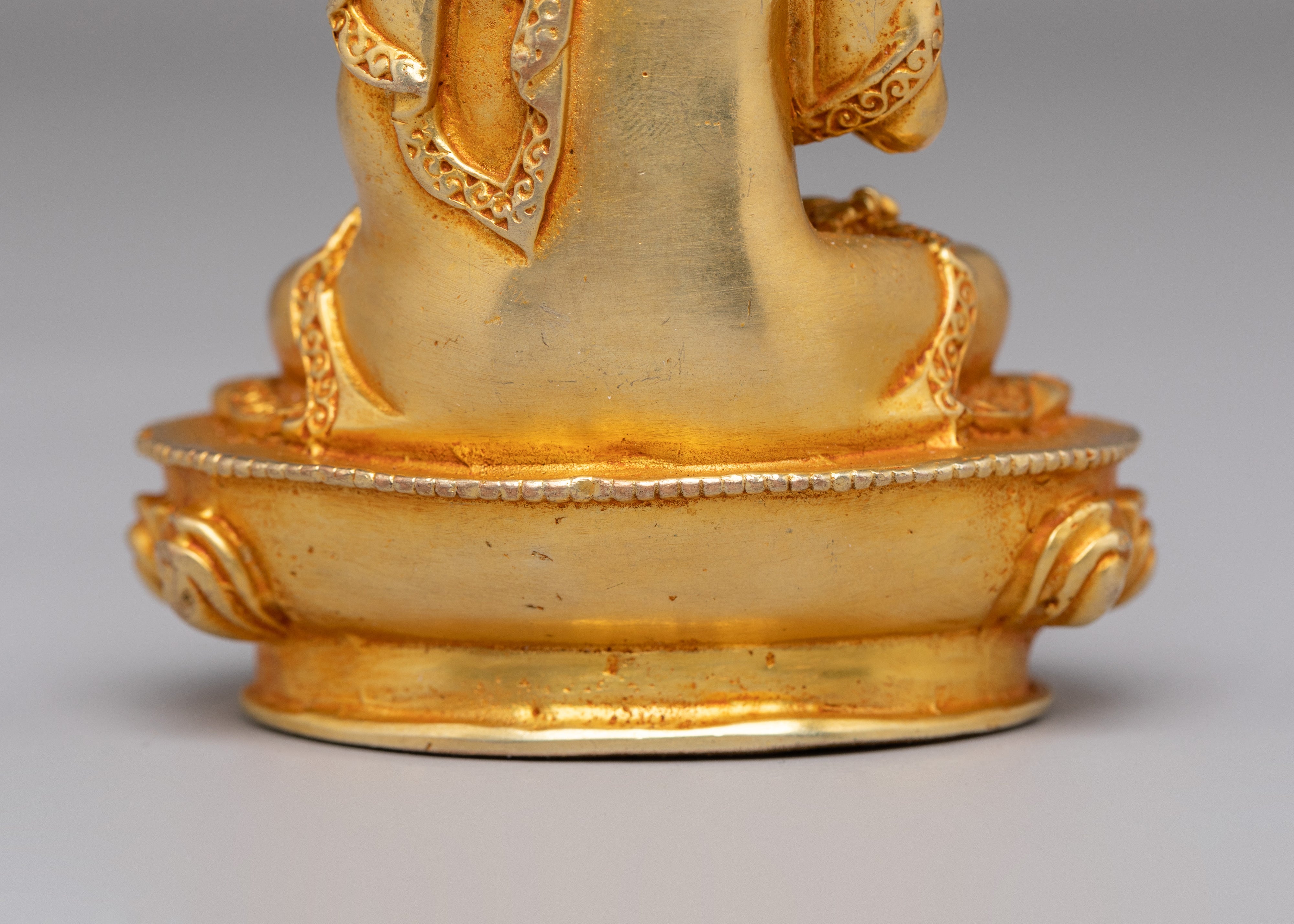 Golden Vairochana Buddha Statue | Meditation Altar Decor