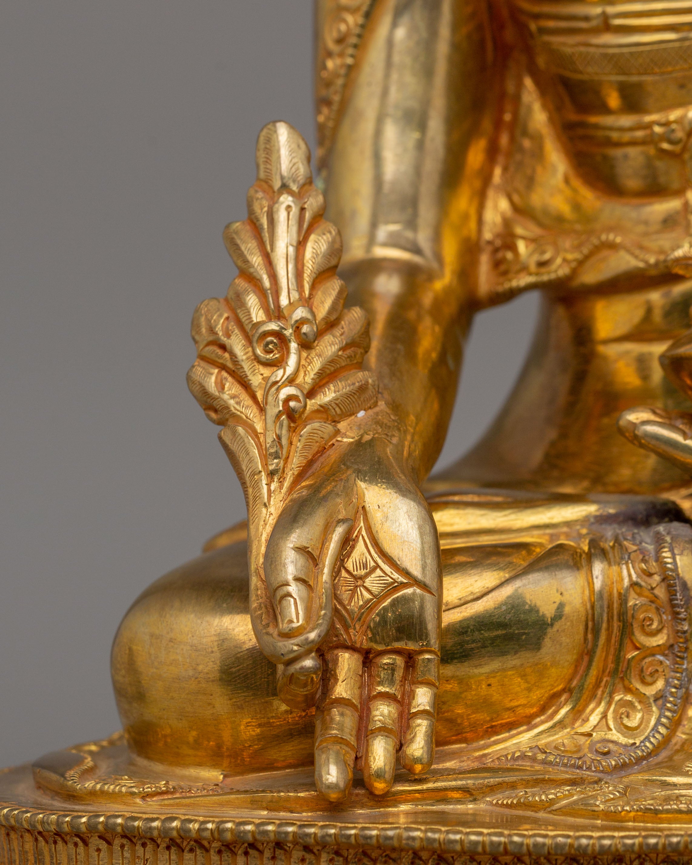 Spiritual Handcrafted Medicine Buddha Statue | Tibetan Healing Deity Figurine