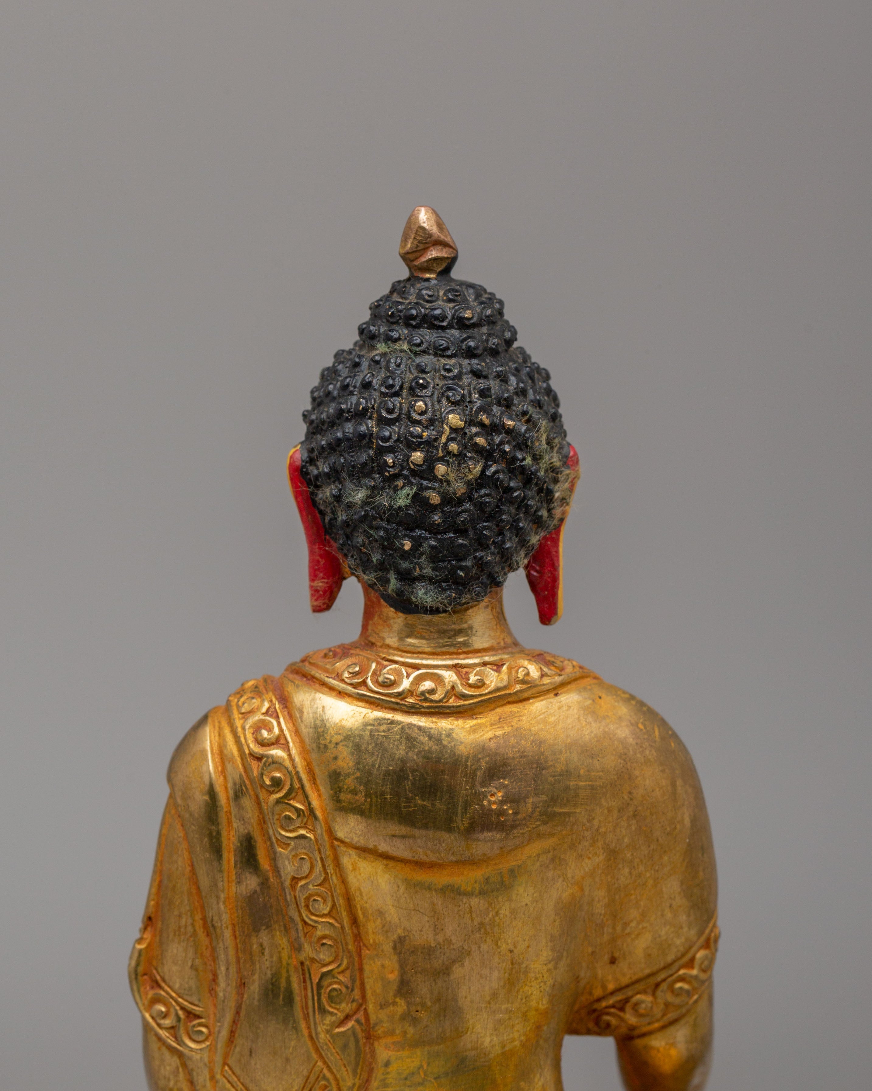 Handcrafted Buddha Shakyamuni Sculpture | Traditional Tibetan Buddhist Art