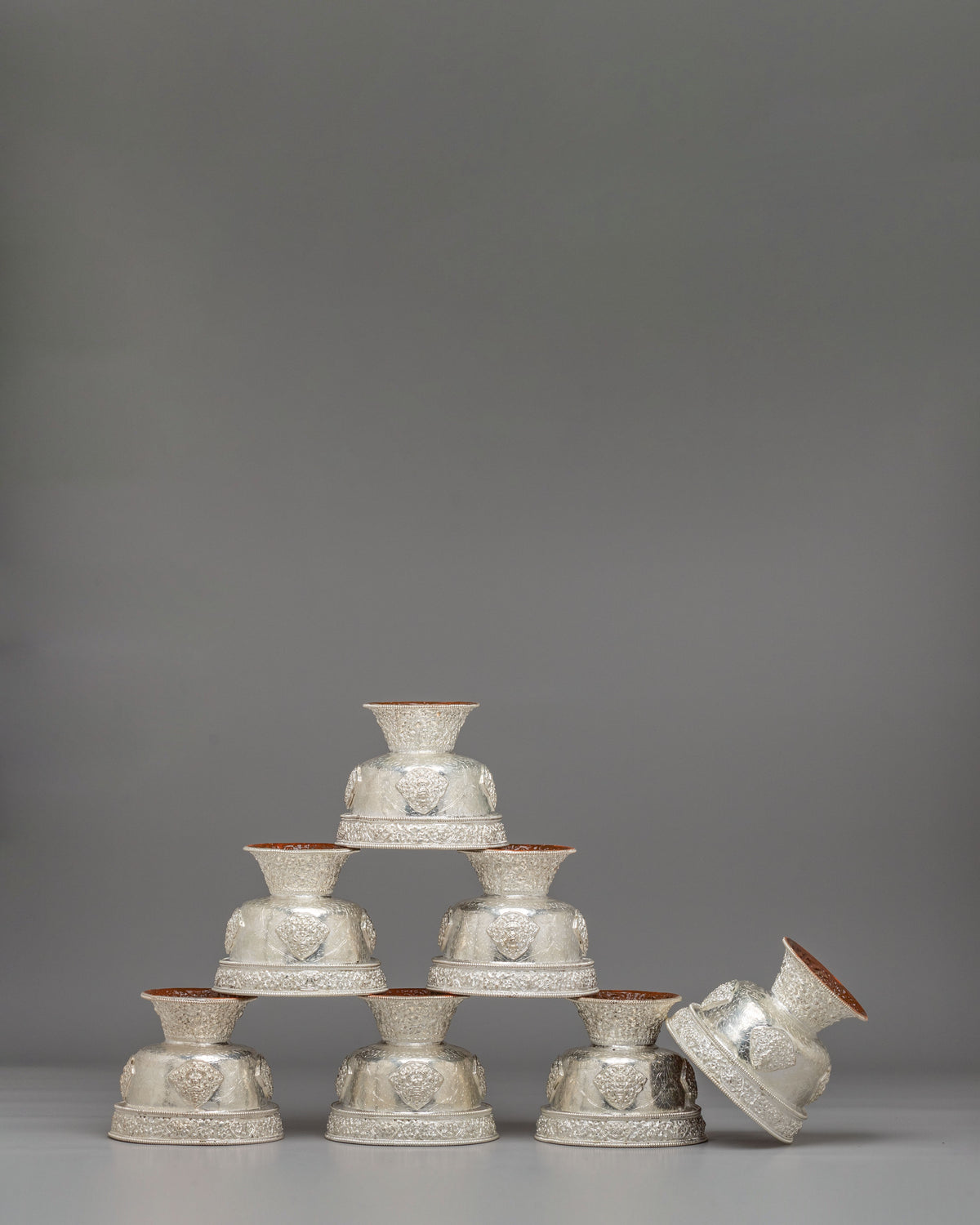 Traditional Sacred Offering Bowl Set | Tibetan Ritual Offering Vessels