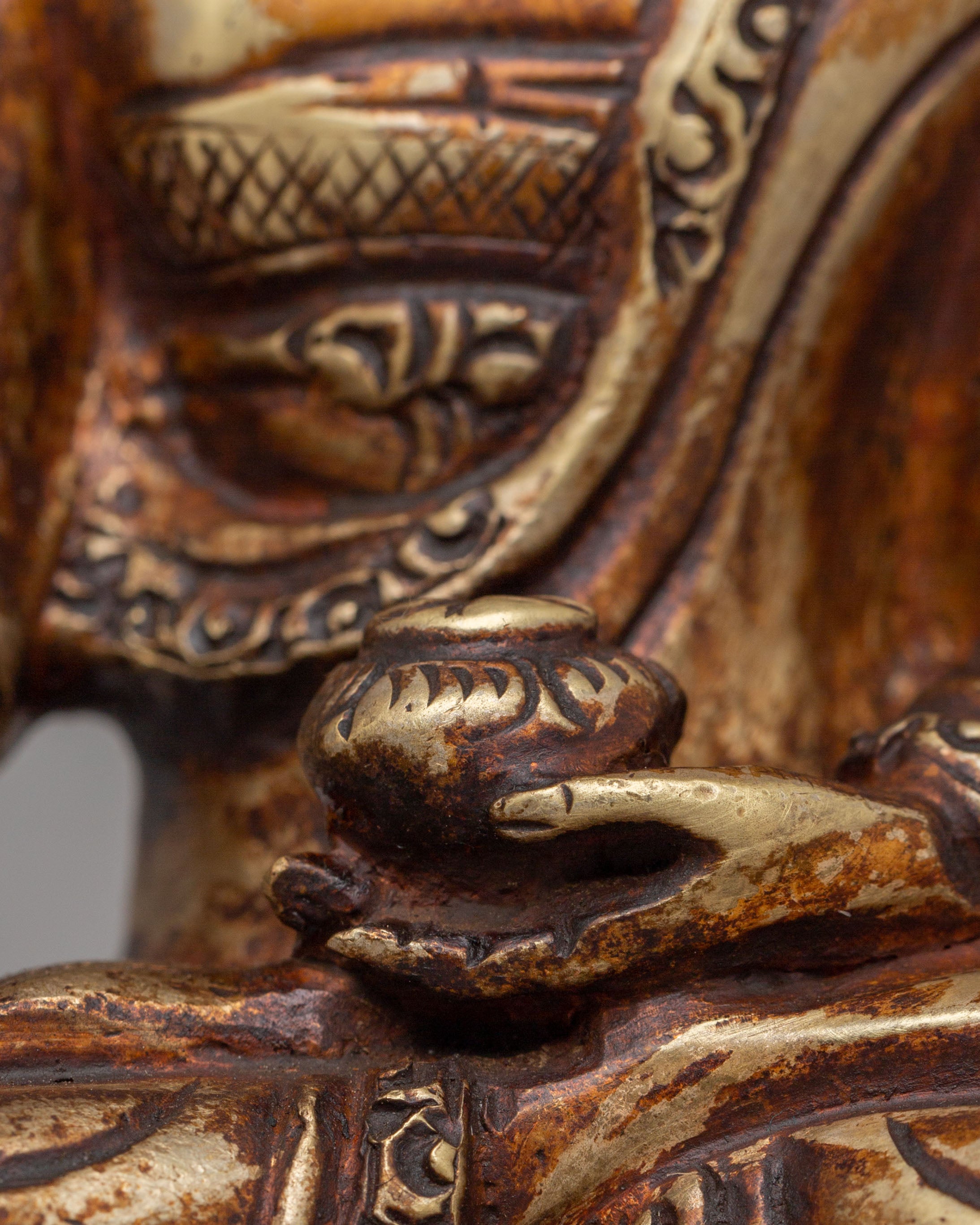 Ratnasambhava Dhyani Buddha Statue | Handcrafted Tibetan Artwork