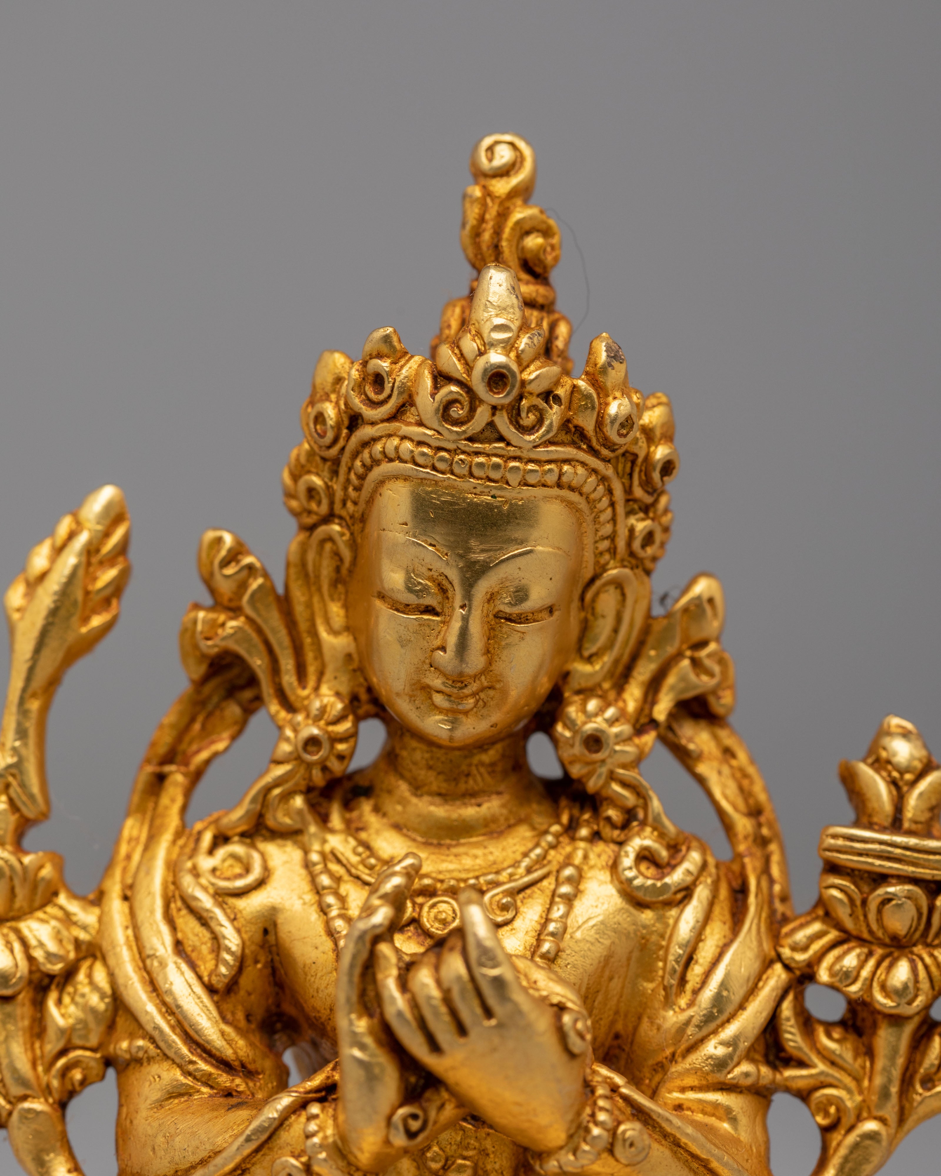 Sacred Tibetan Manjushri Sculpture | Tibetan Bodhisattva of Wisdom