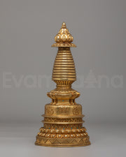 Ritual Kadampa Stupa | Gold Plated Buddhist Decor