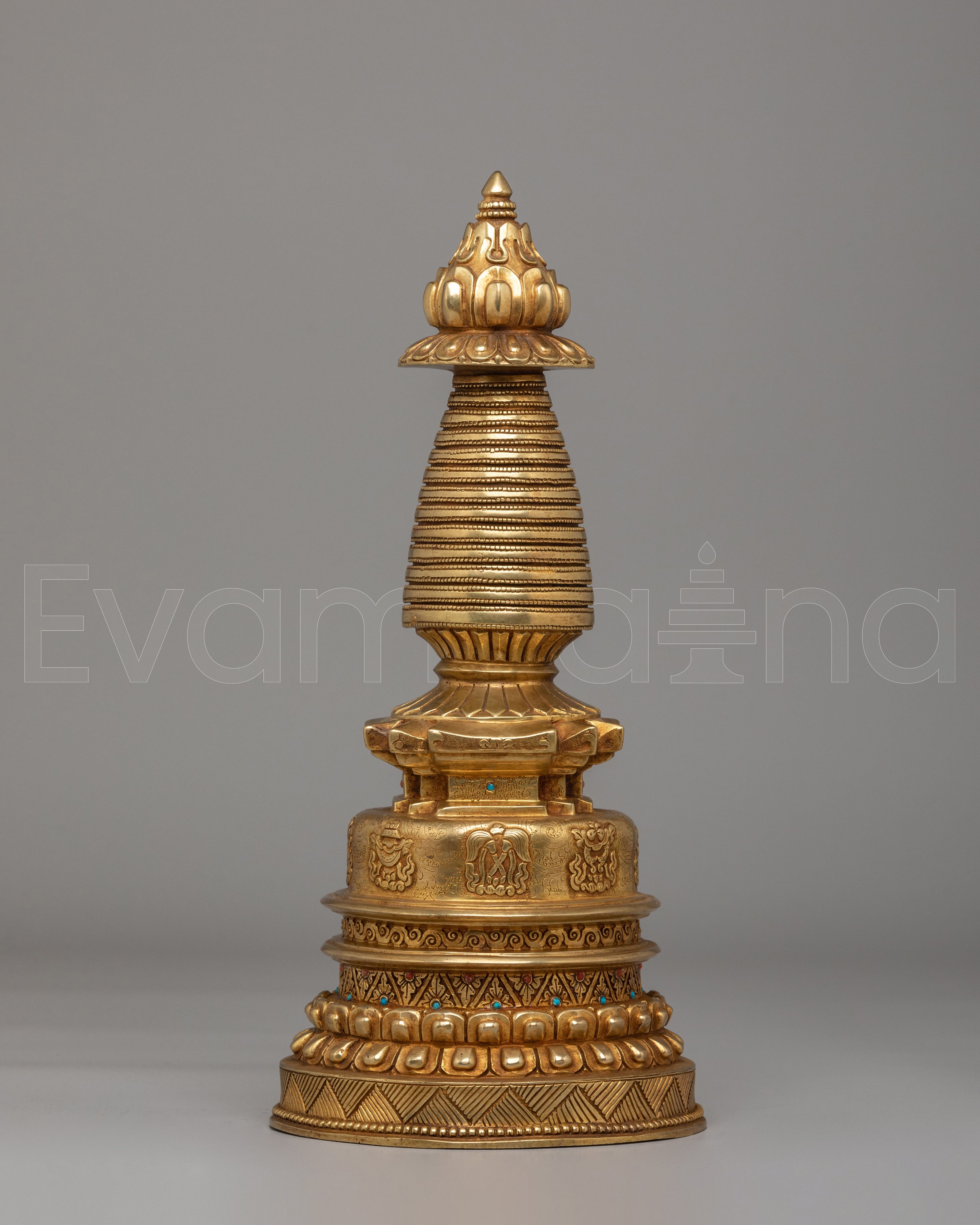 Ritual Kadampa Stupa | Gold Plated Buddhist Decor