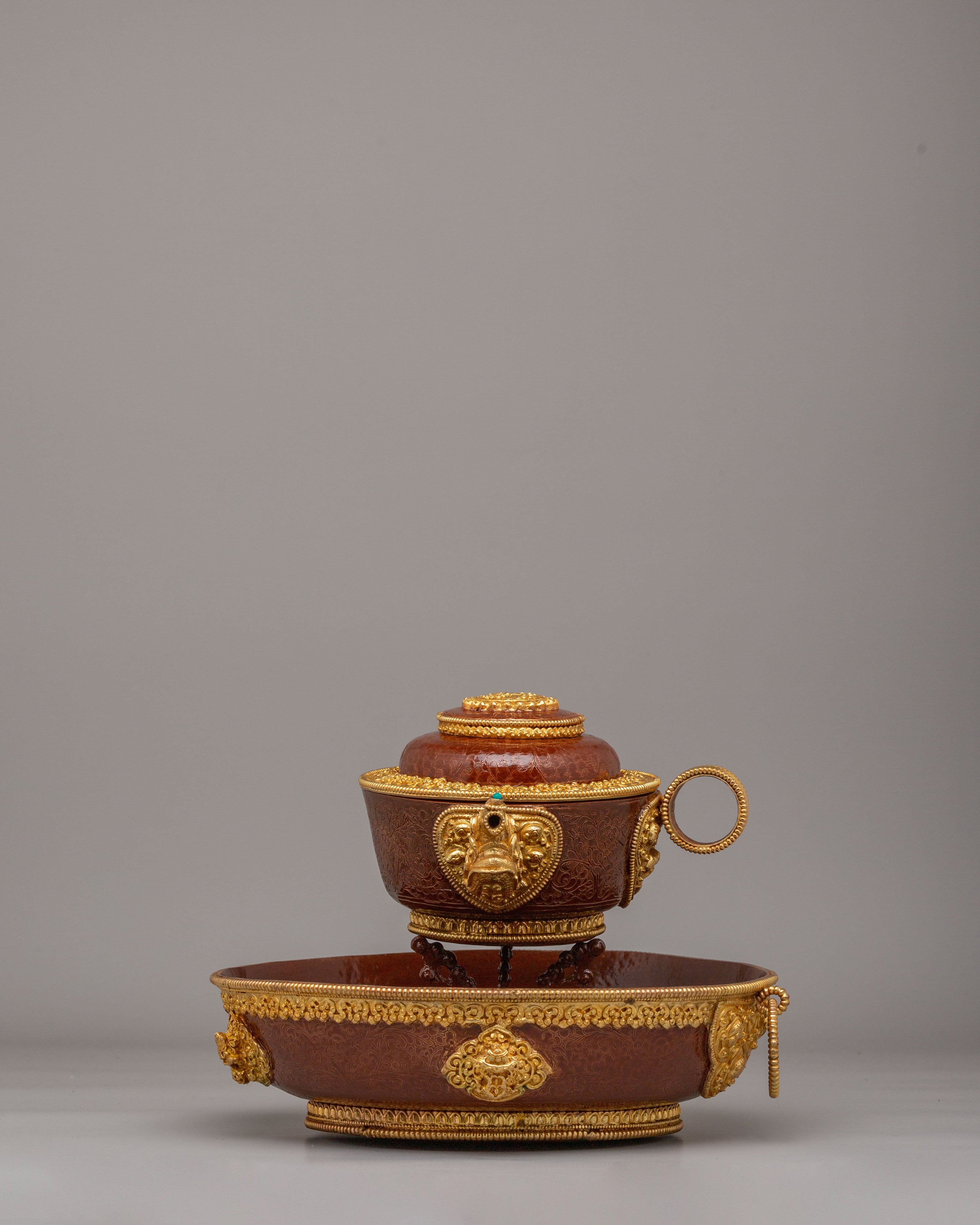 Tibetan Water Offering Bowls Set | Spiritual Altar Essentials