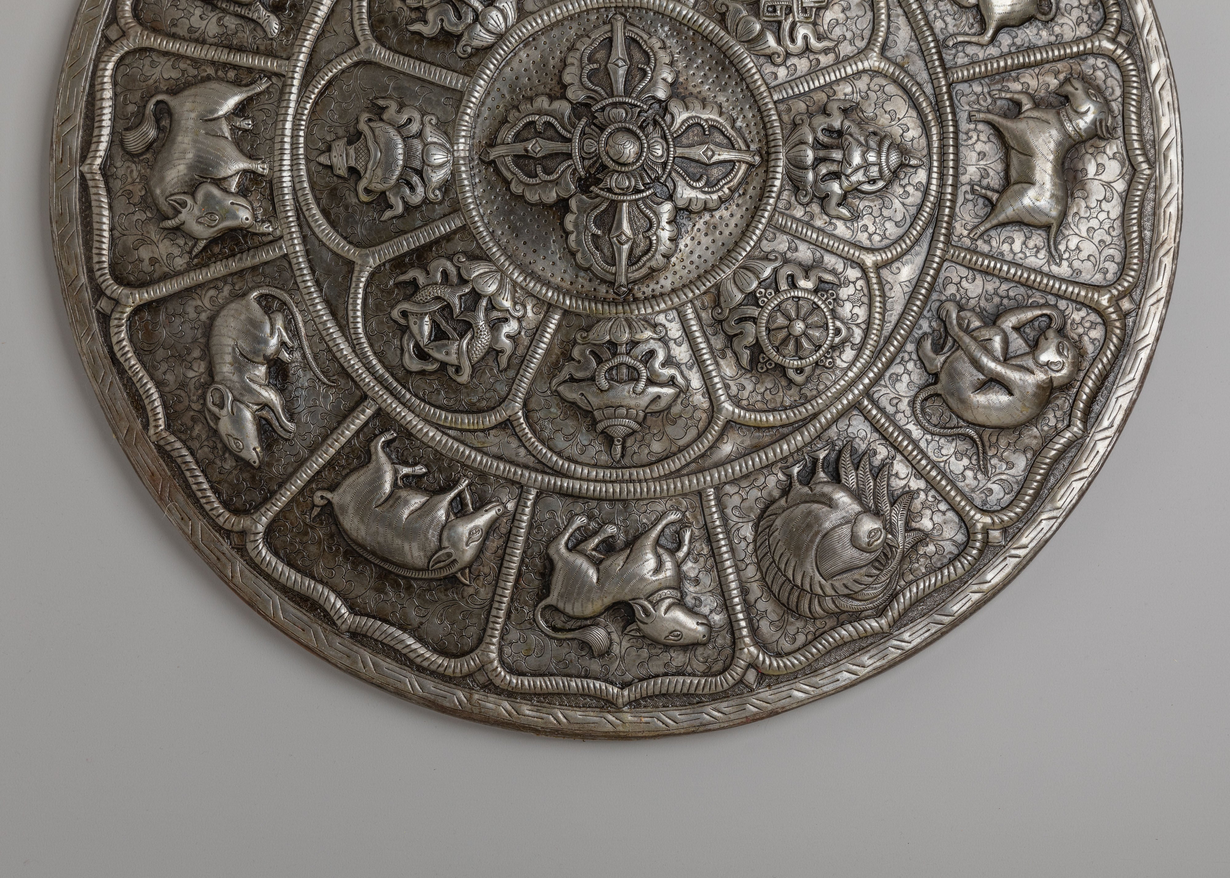 Sacred Auspicious Wall Hanging | Tibetan Artwork for Spiritual Decor