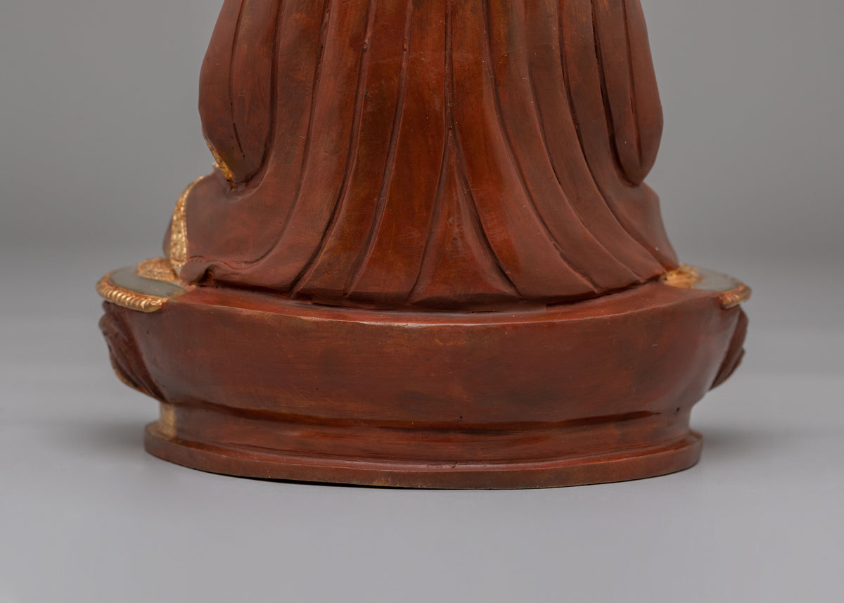 Tibetan Sacred Guru Shapdum Statue | Handcrafted Copper Art