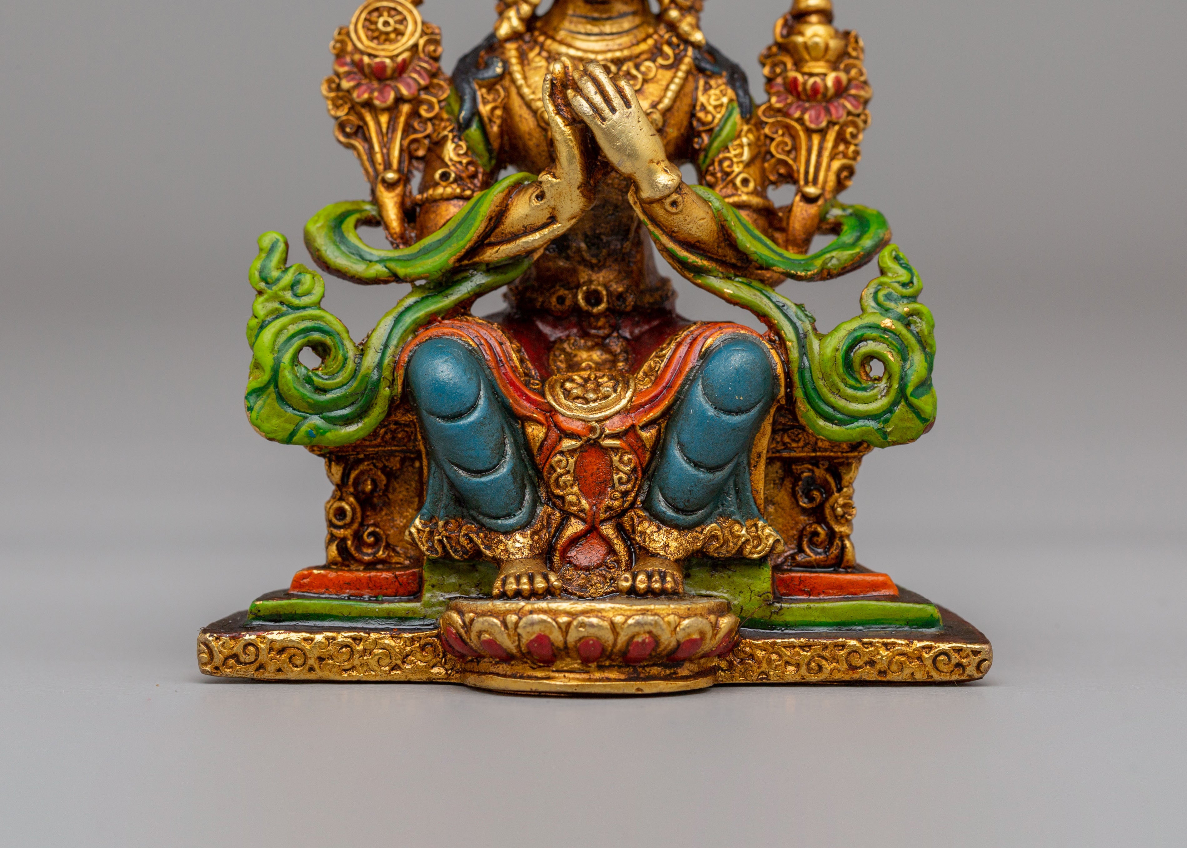Spiritual Maitreya Buddha Deity Statue | Handmade Copper Sculpture with 24K Gold Plating