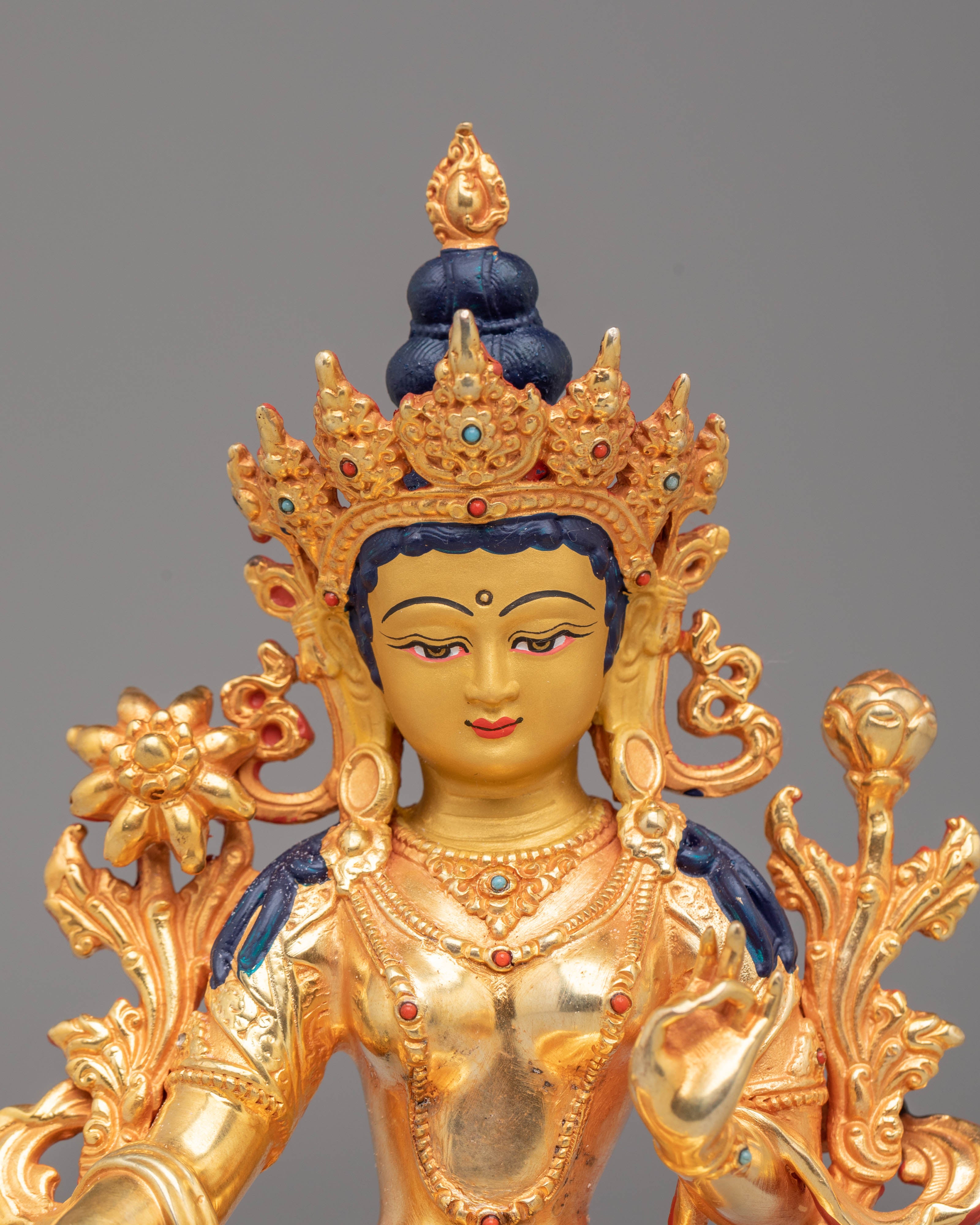Green Tara Meditation Statue | Tibetan Goddess of Compassion & Protection