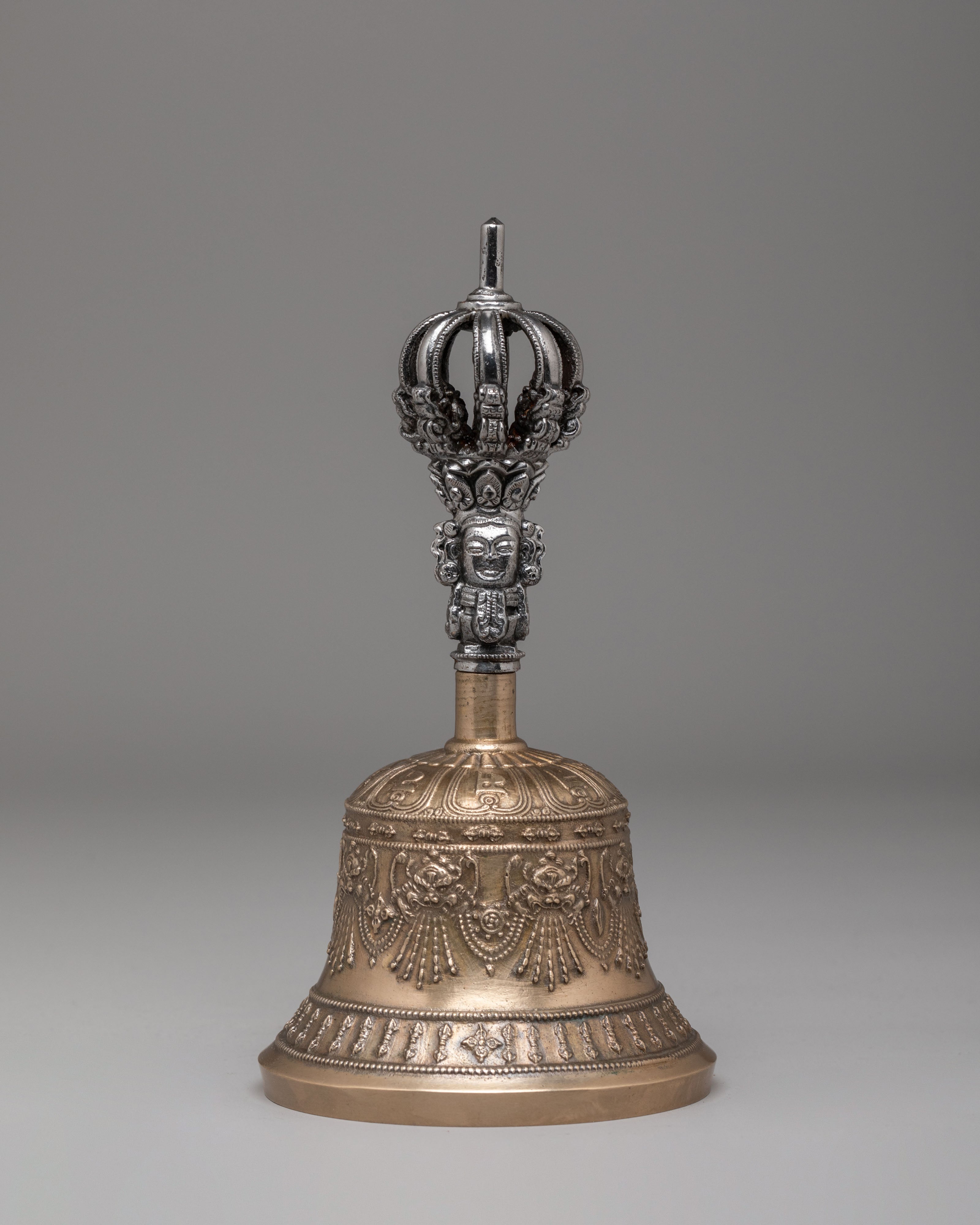 Handmade Ritual Dorje and Bell Set | Bronze and Iron Tibetan Ritual Instruments