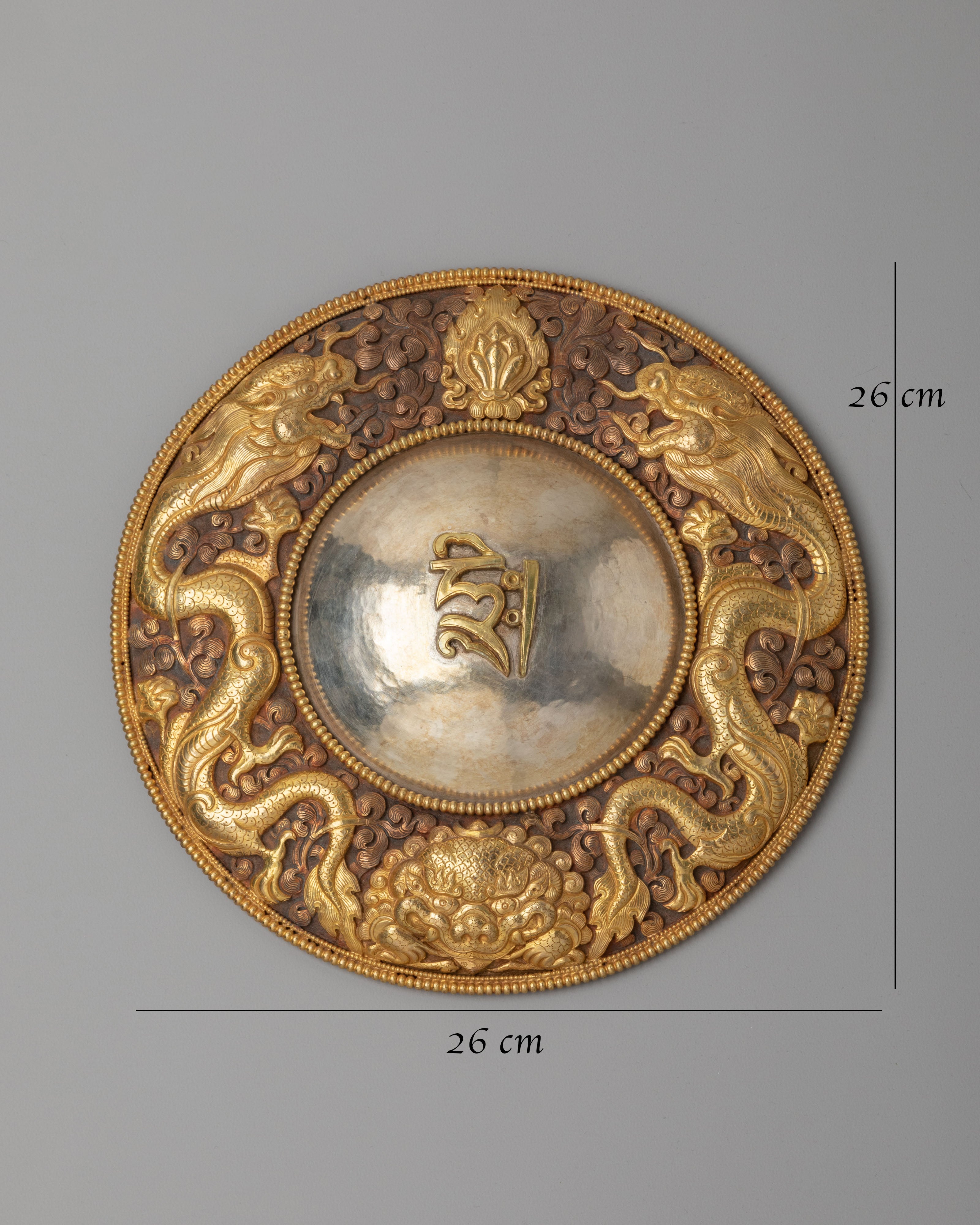Mantra Carved Mirror | Tibetan Buddhist Ritual Mirror