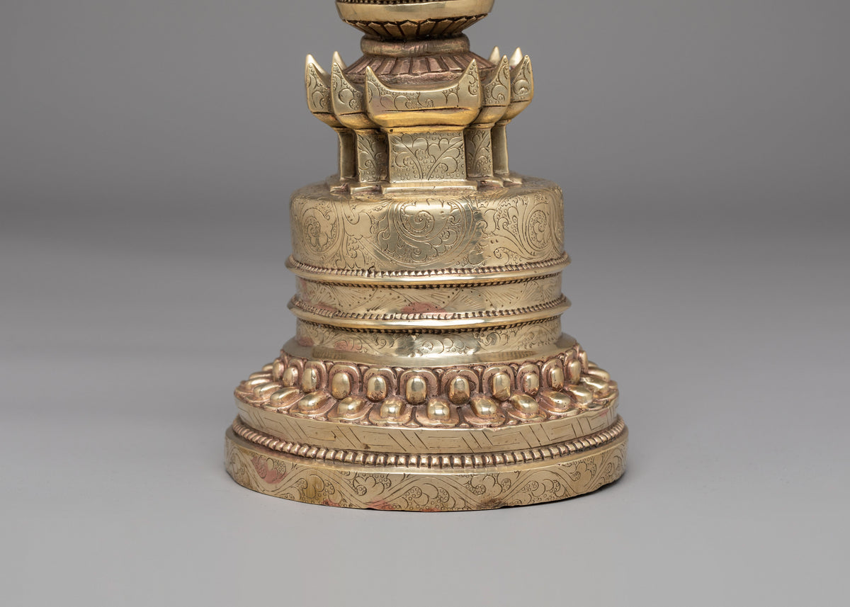 Buddhist Shrine Kadampa Stupa | Sacred Tibetan Stupa for Altar Decor