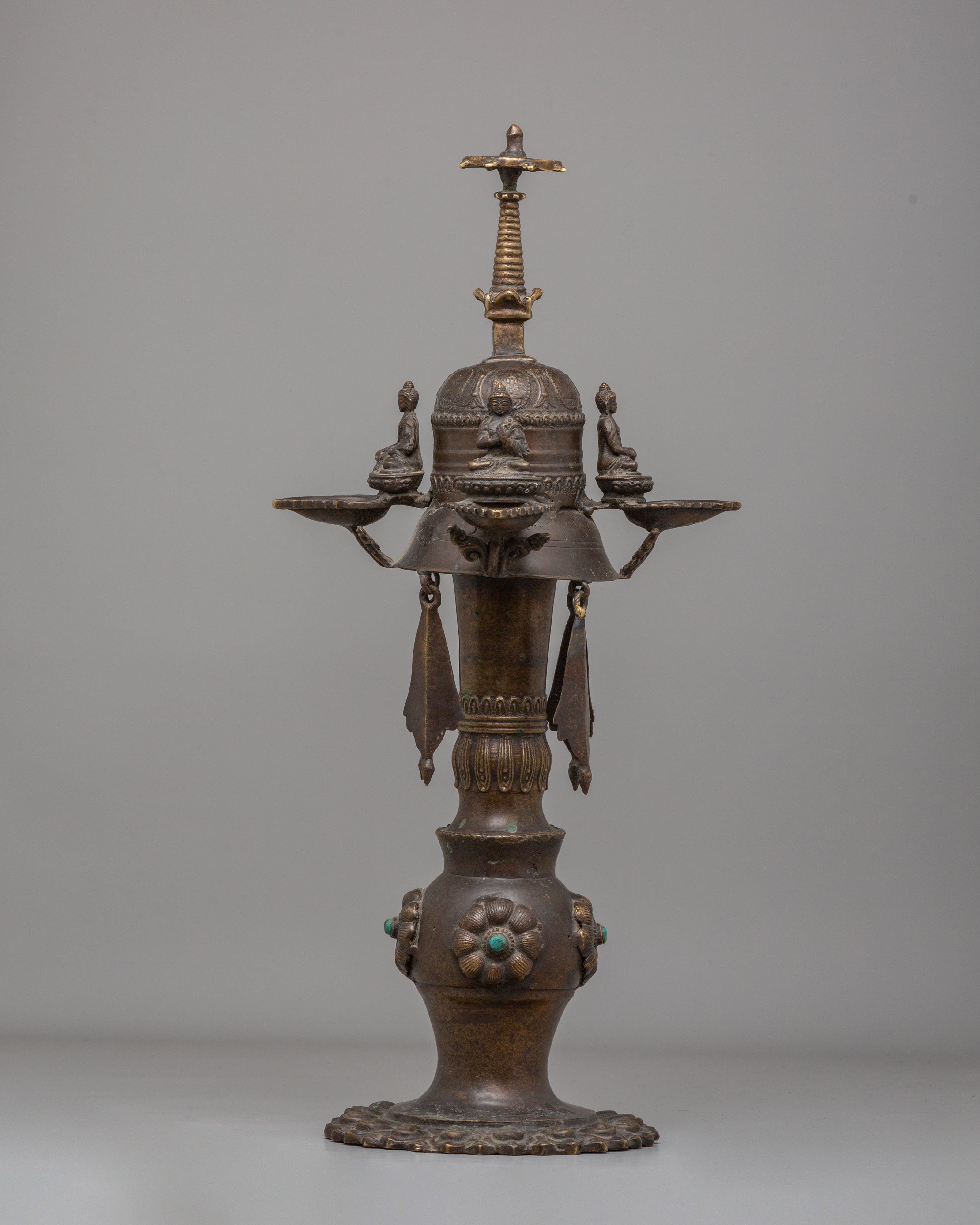 Buddhist Altar Oil Lamp | Spiritual Home Decor