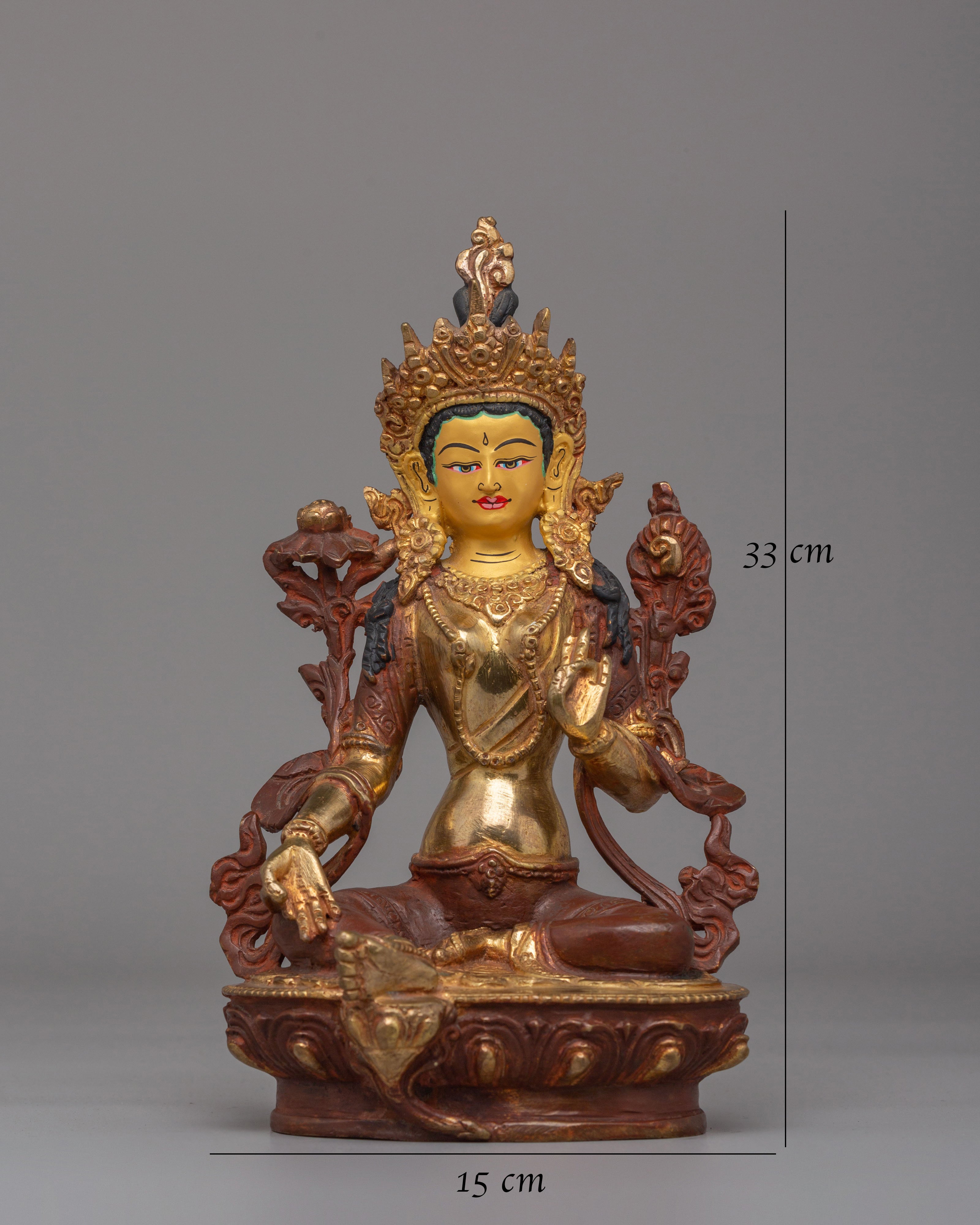 Green Tara Sculpture for Healing | Tara Goddess Statue