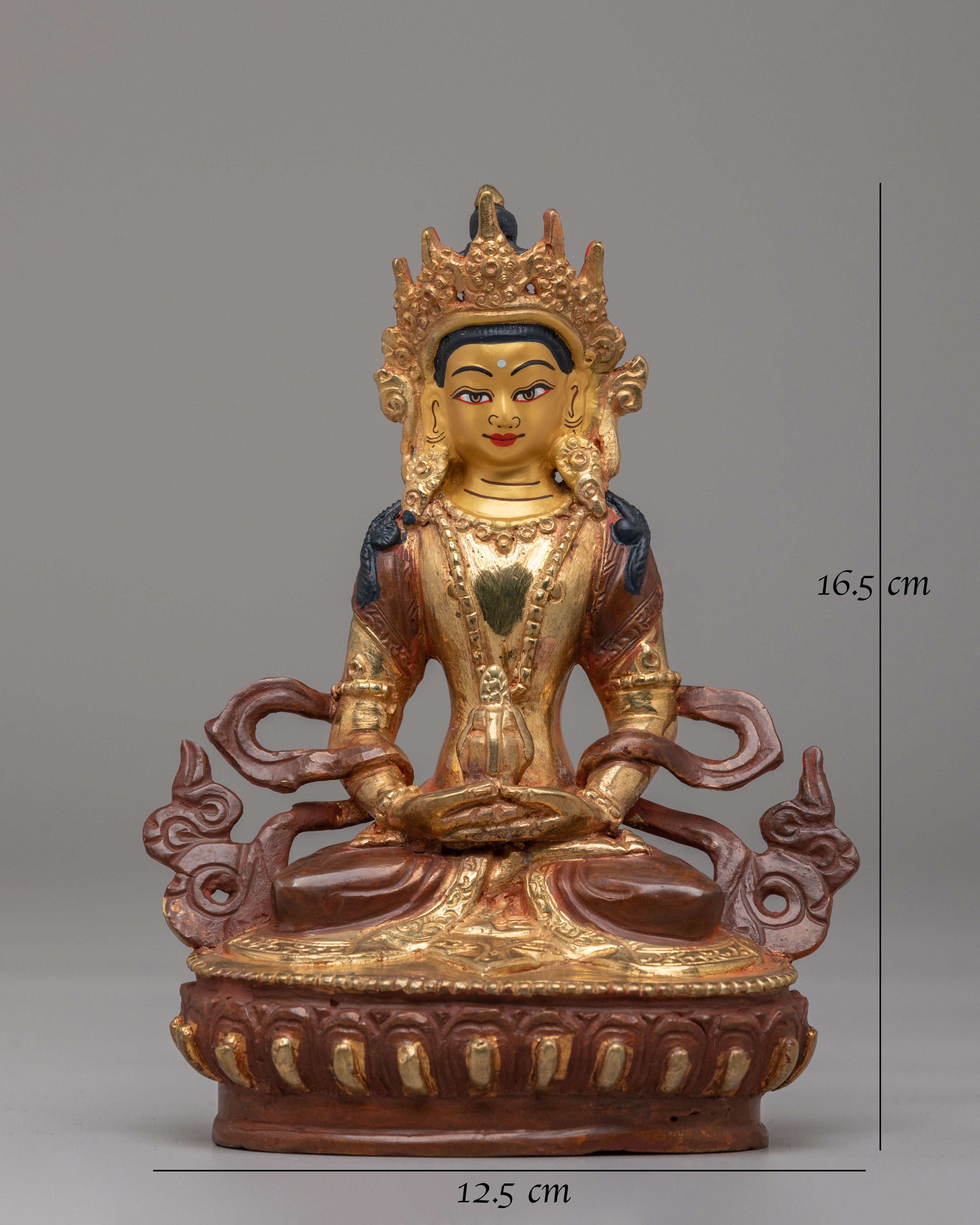 Sacred Amitayus Sculpture For Wisdom | Handcrafted Tibetan Art