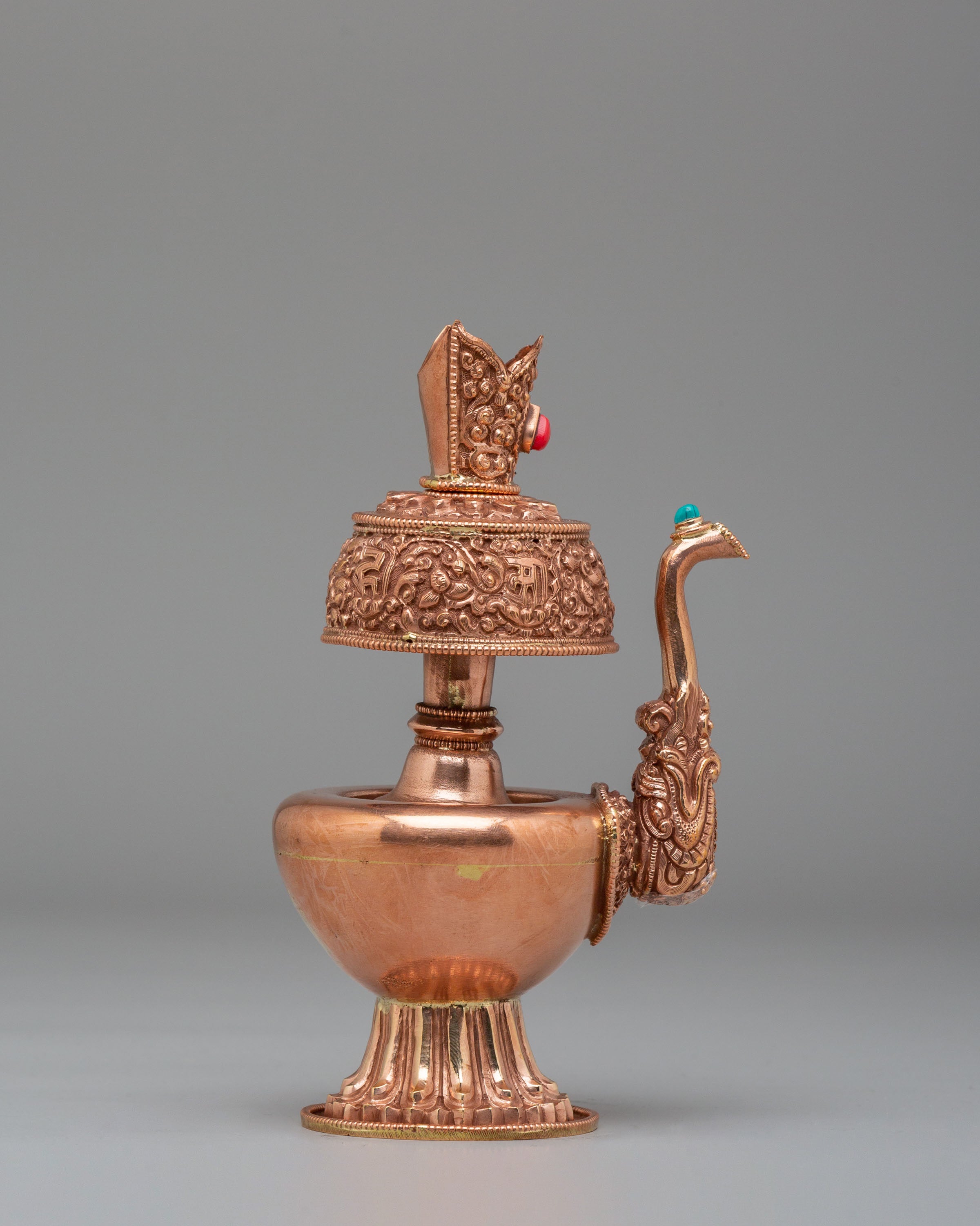 Traditional Bhumba Ritual Vessel | Sacred Copper Bhumba for Puja