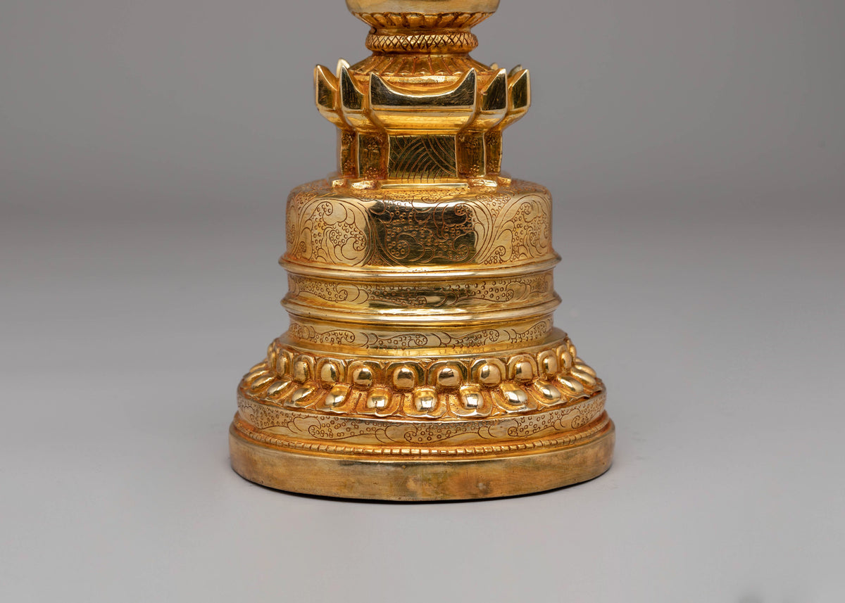 Sacred Handcrafted Stupa for Ritual Use | Perfect for Meditation and Spiritual Practices
