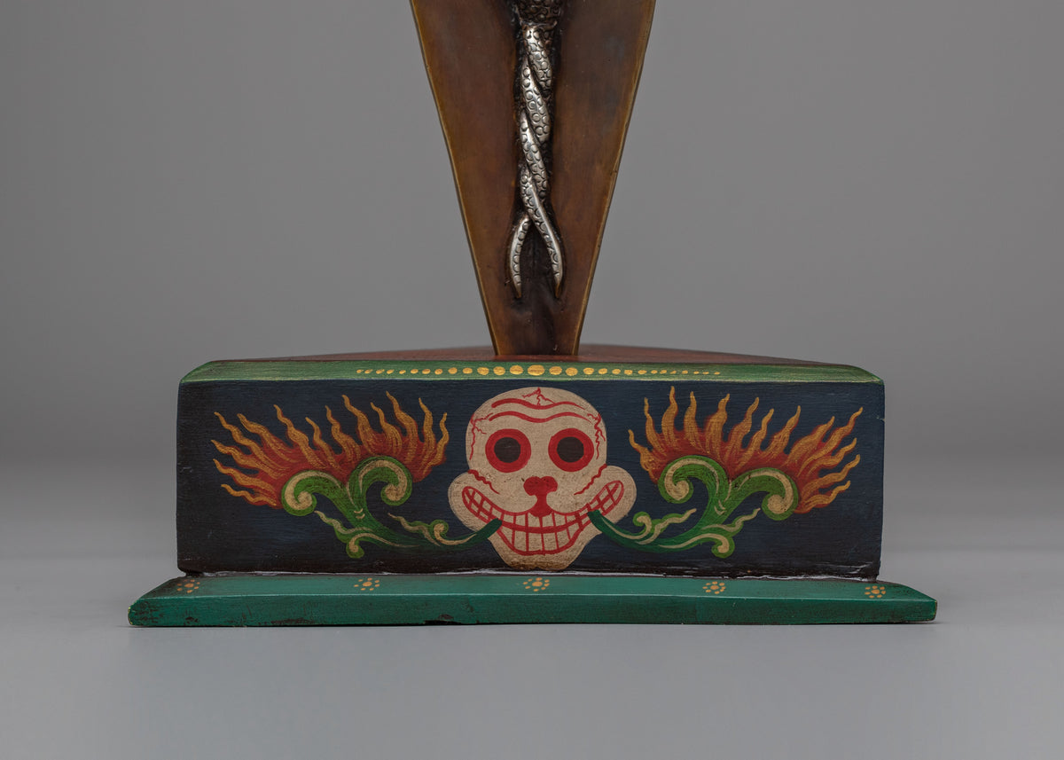 Traditional Buddhist Ritual Dagger Phurba | Spiritual Protection Artifact