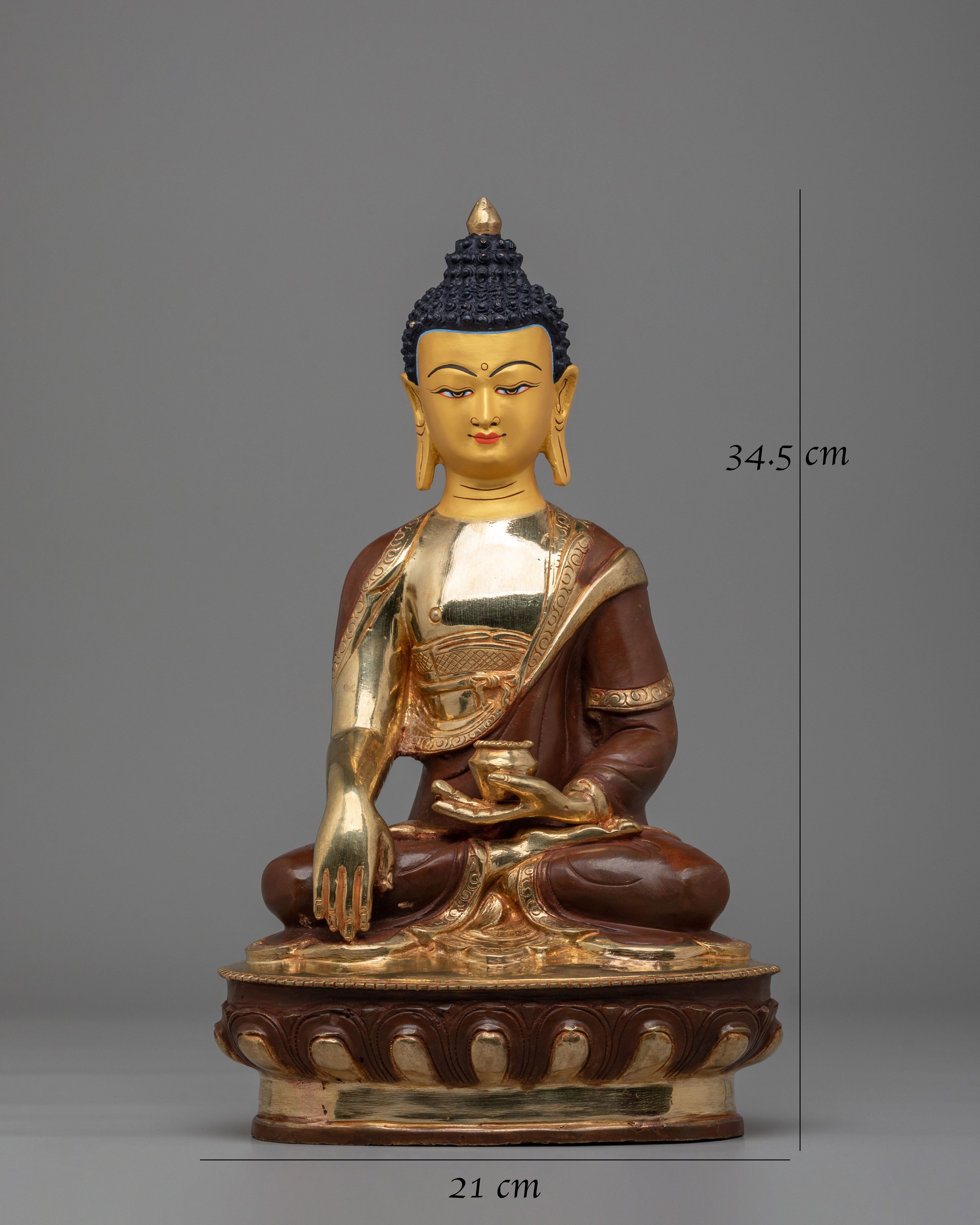Shakyamuni Buddha Nepal Handmade Statue | Traditional Himalayan Artwork