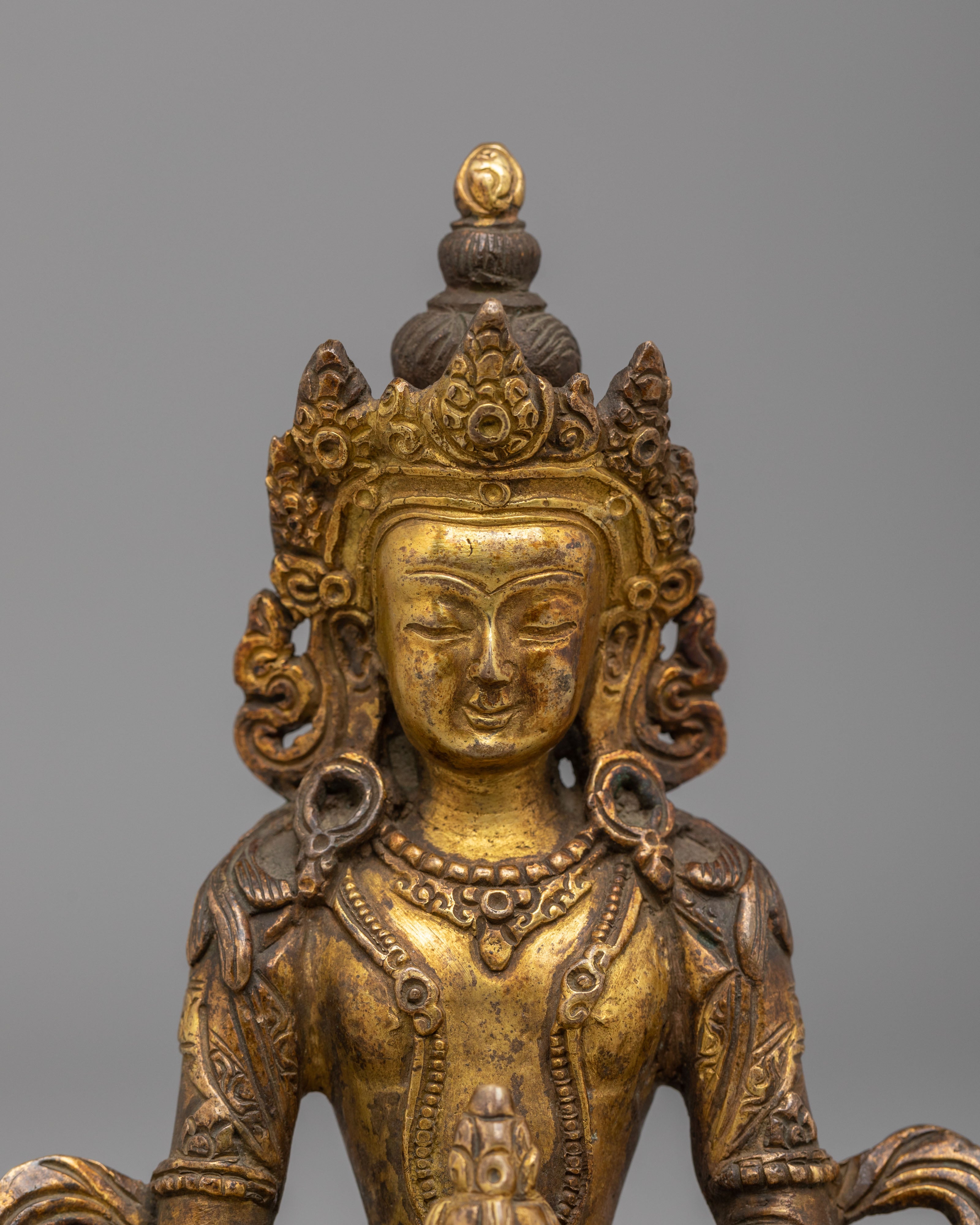 Himalayan Amitayus Buddha Sculpture | Symbol of Longevity and Wisdom