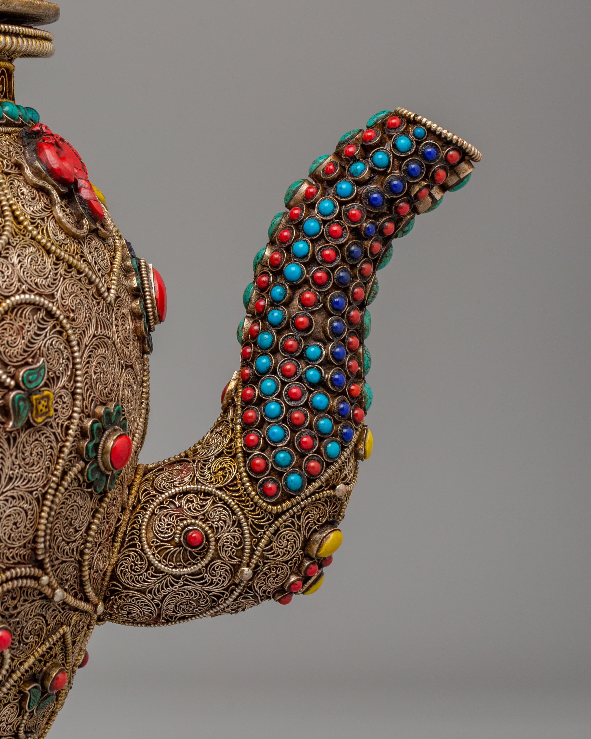 Buddhist Ceremony Tea Pot | Sacred Himalayan Religious Artwork
