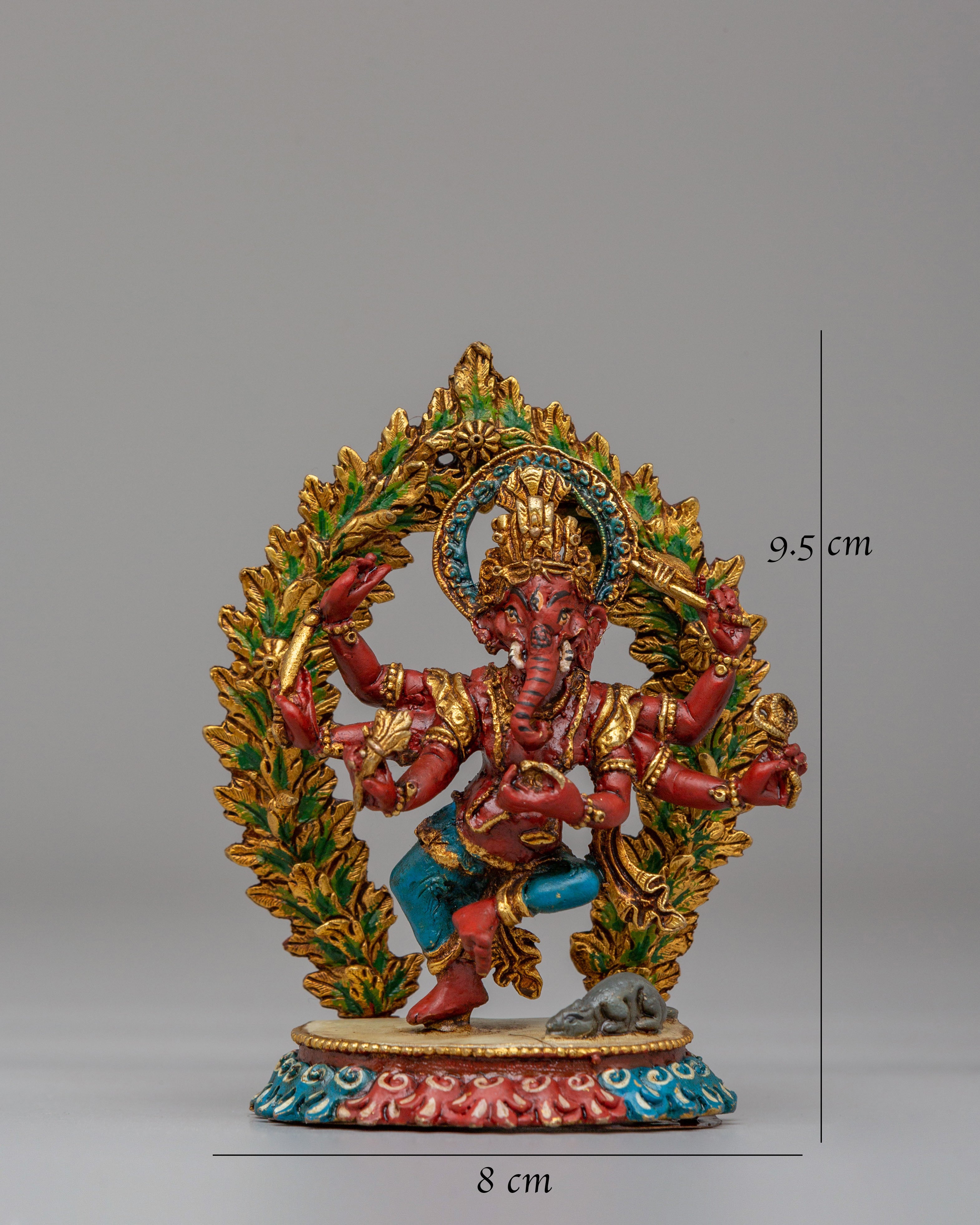Handmade Six-Armed Ganesha Statue | Sacred Hindu Deity