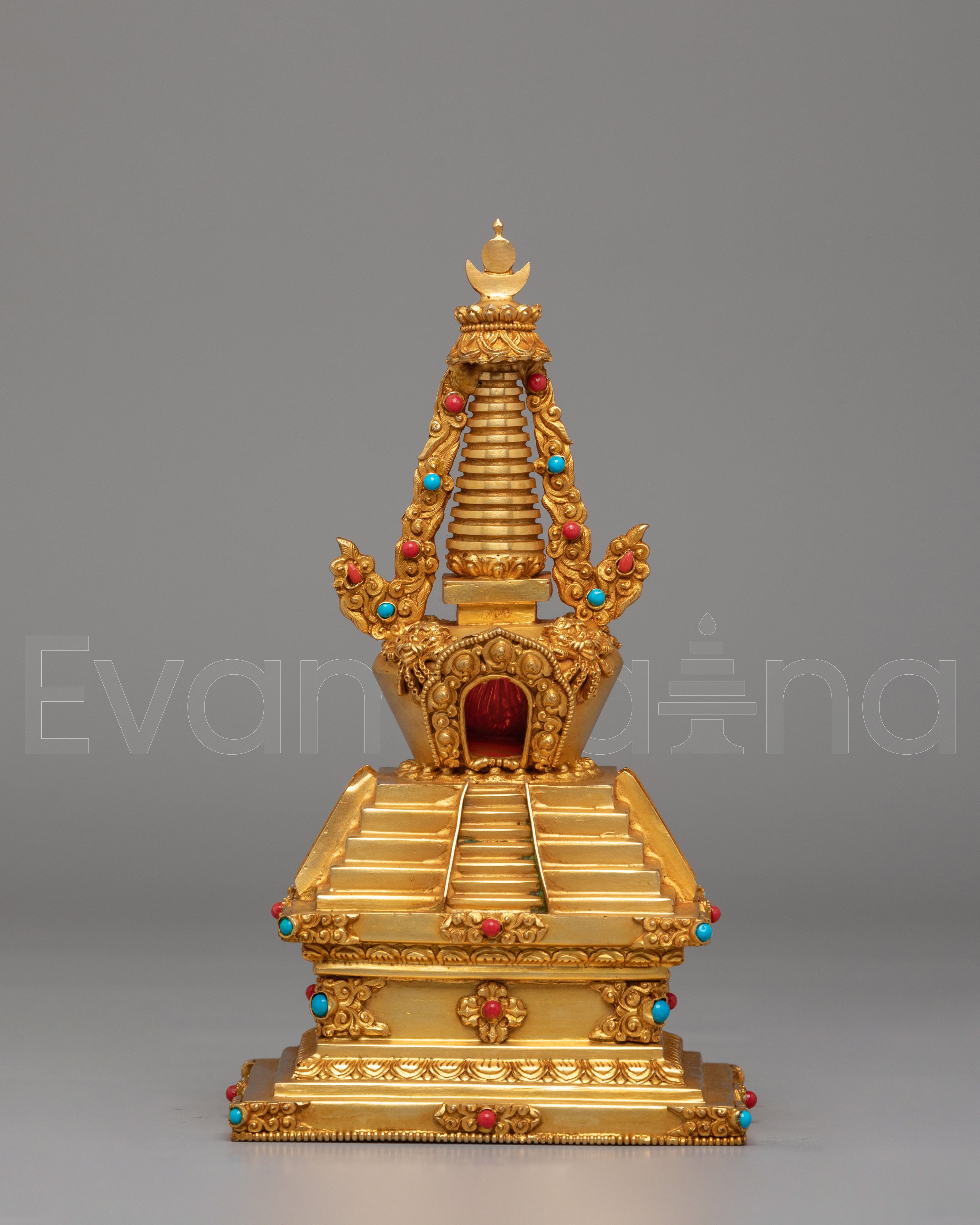 Buddhist Stupa Descent from Heaven
