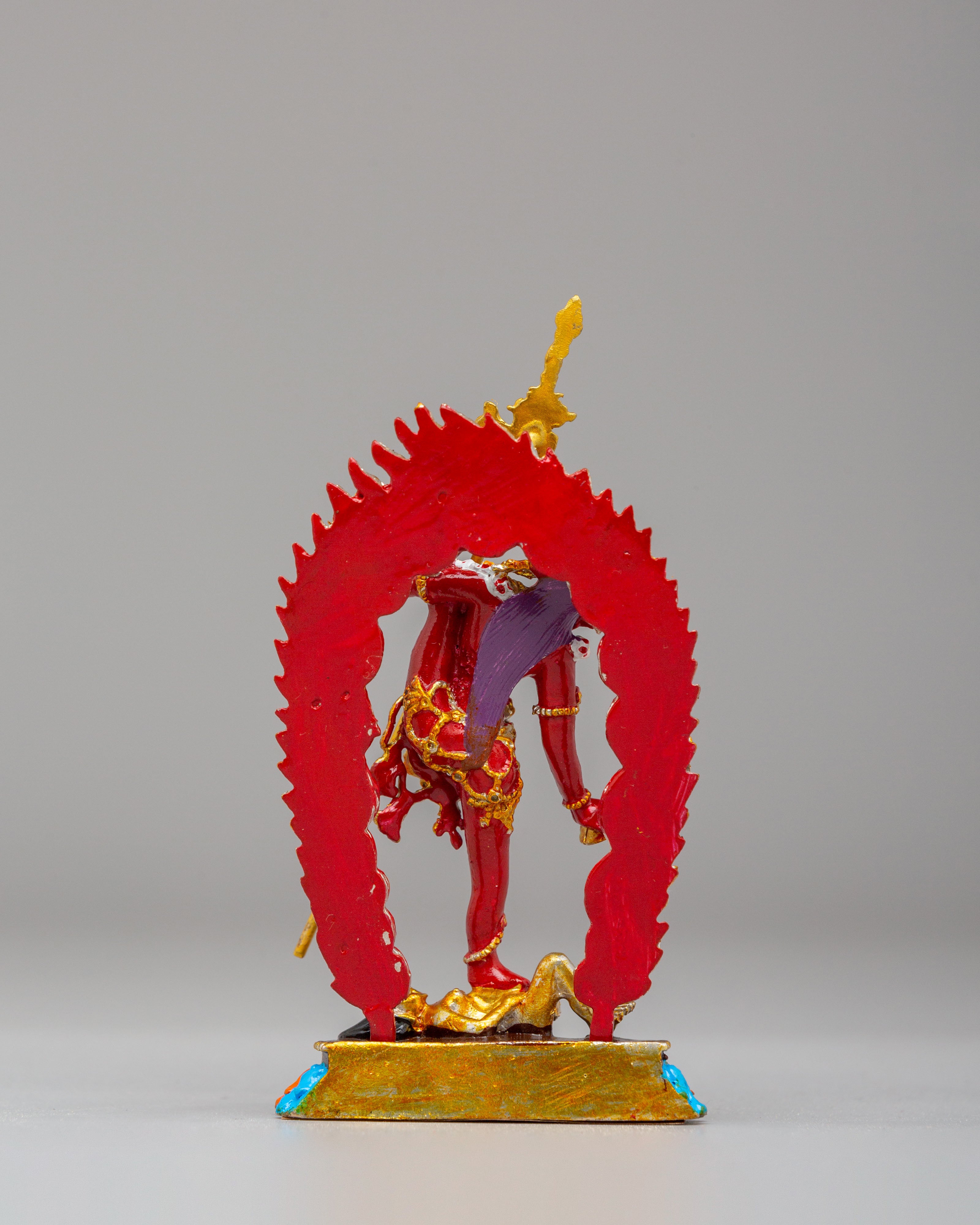 Handcrafted Flying Vajrayogini Sculpture | Hand Painted Buddhist Dakini