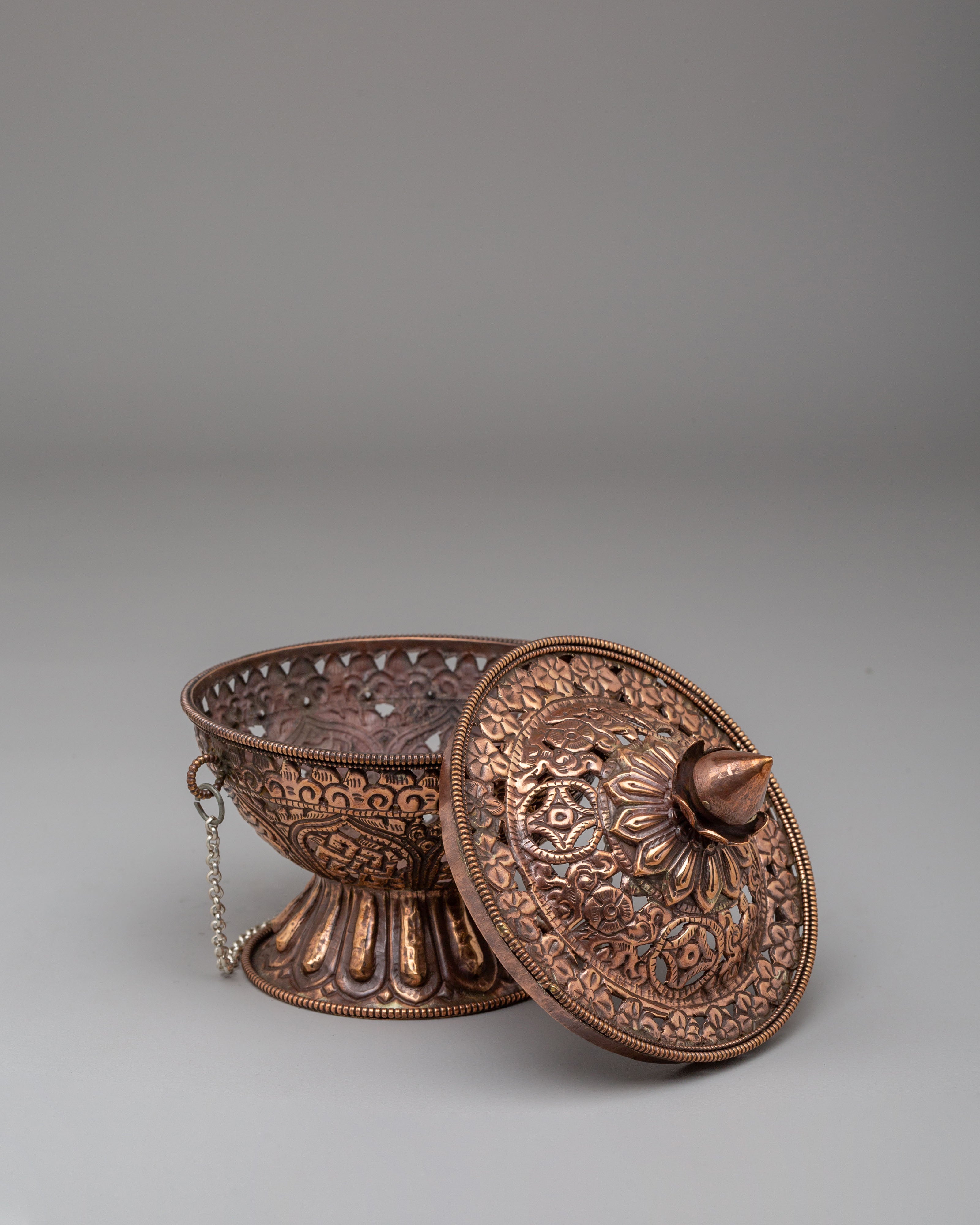 Traditional Altar Incense Burner | Handcrafted Brass Hanging Incense Vessel