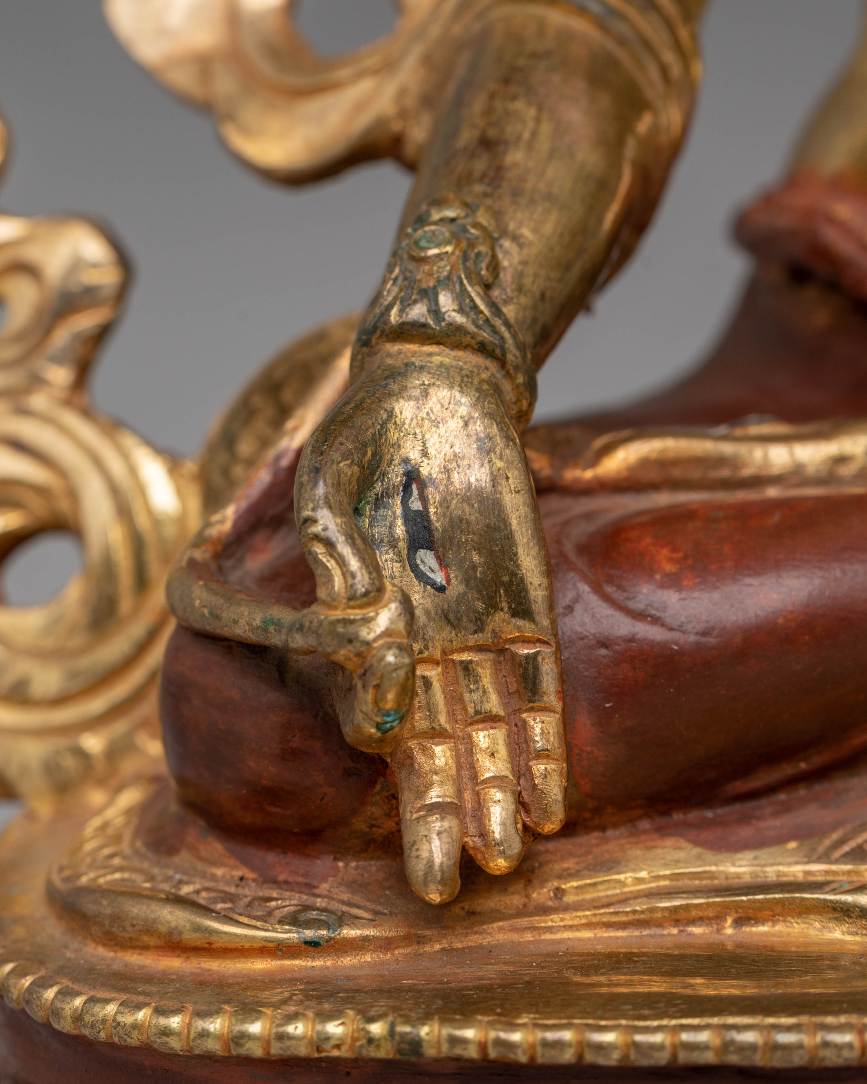 Traditional Tibetan Green Tara Statue | Handcrafted Goddess Sculpture for Meditation